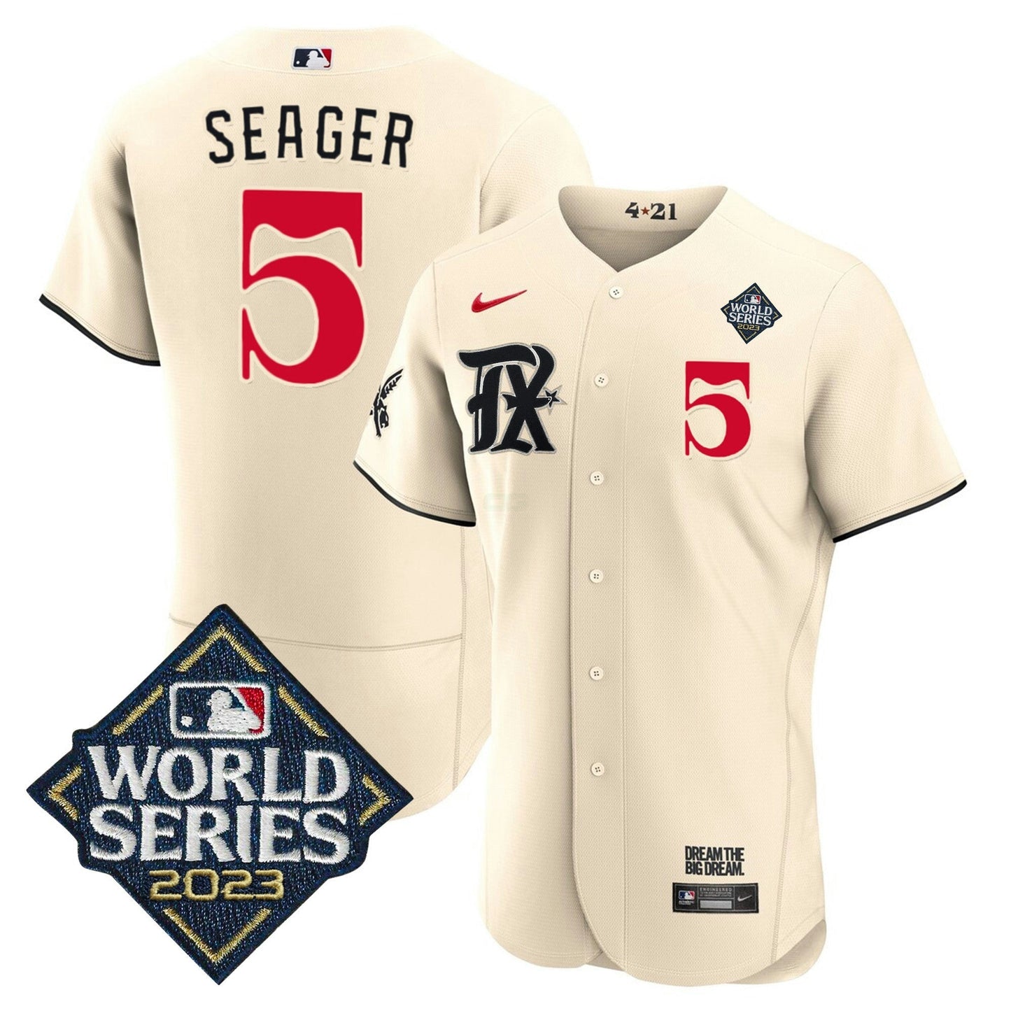 Camisa MLB Men’s Texas 2023 World Series City Connect Flex Base Jersey