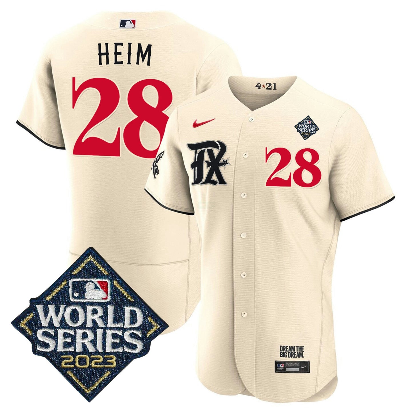 Camisa MLB Men’s Texas 2023 World Series City Connect Flex Base Jersey