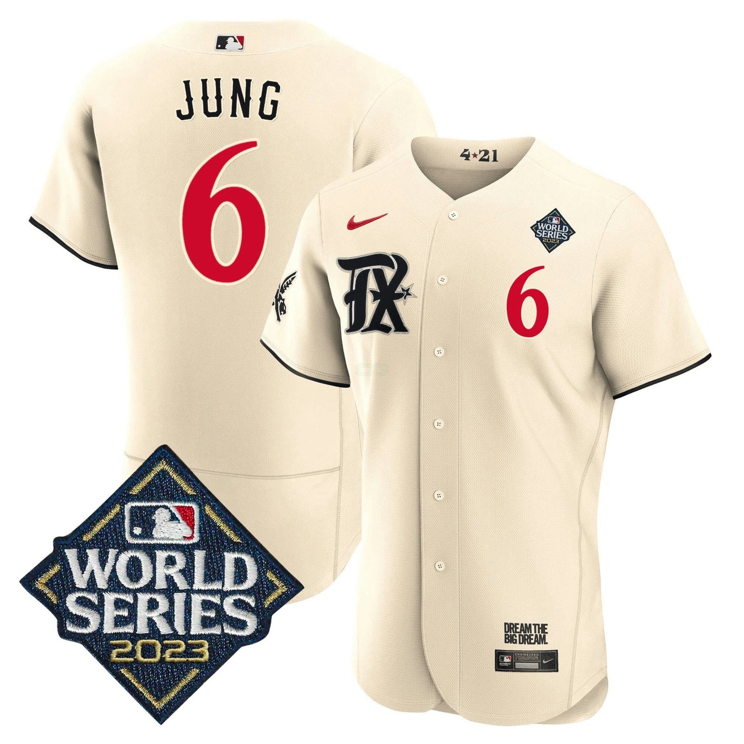 Camisa MLB Men’s Texas 2023 World Series City Connect Flex Base Jersey