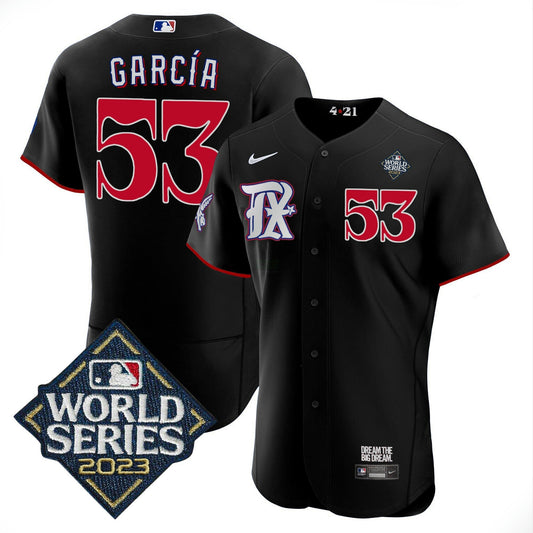 Camisa MLB Men’s Texas 2023 World Series City Connect Flex Base Jersey