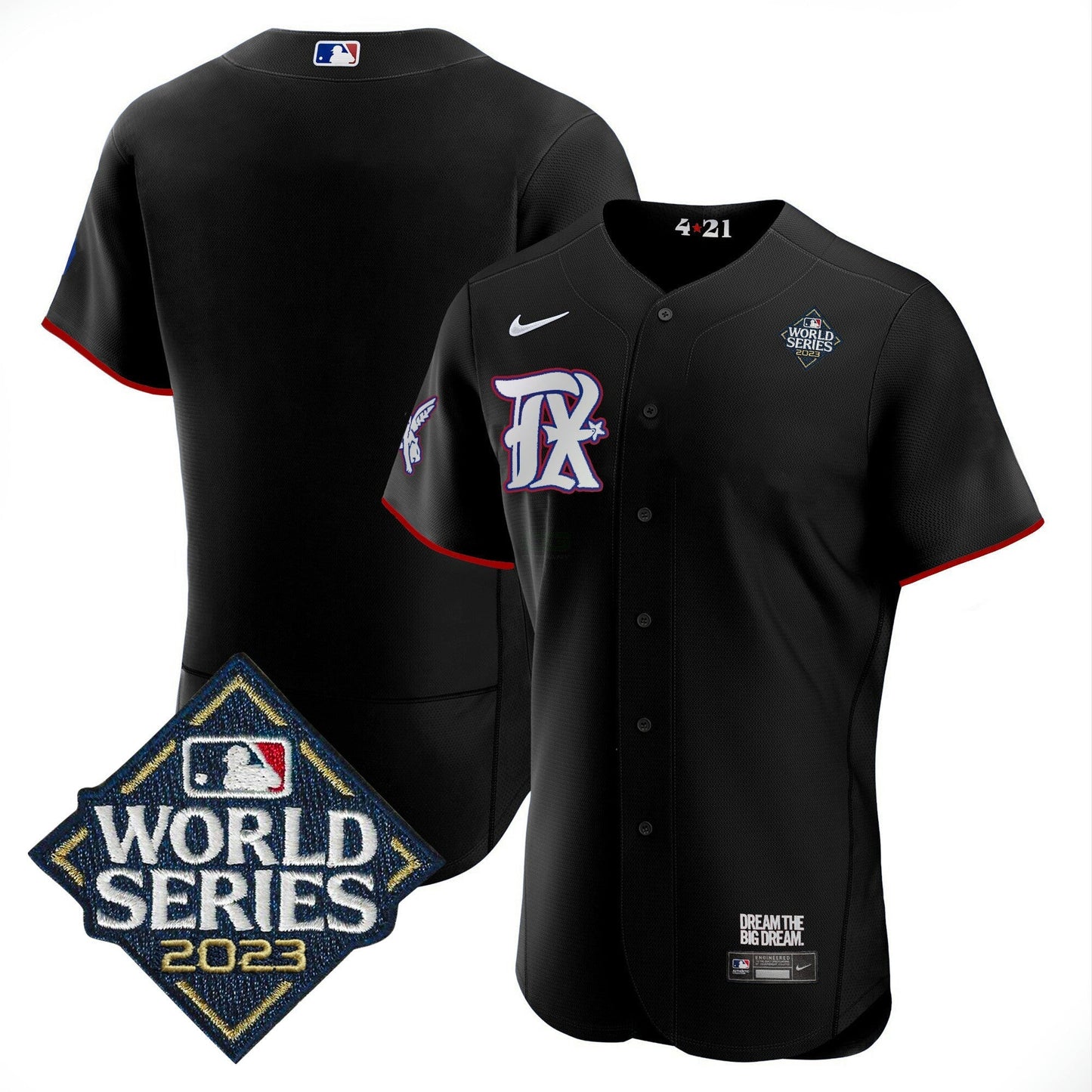 Camisa MLB Men’s Texas 2023 World Series City Connect Flex Base Jersey