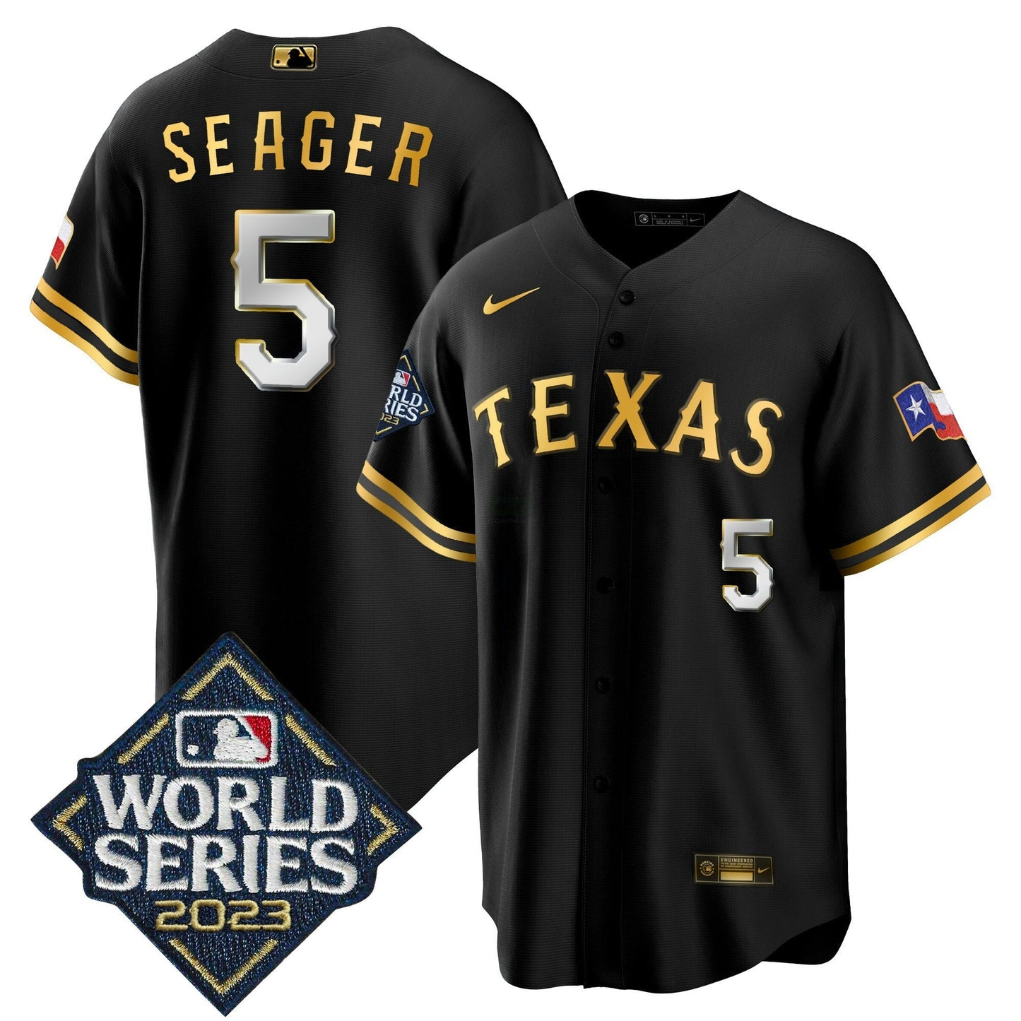 Camisa MLB Men’s Texas 2023 World Series Cool Base Jersey