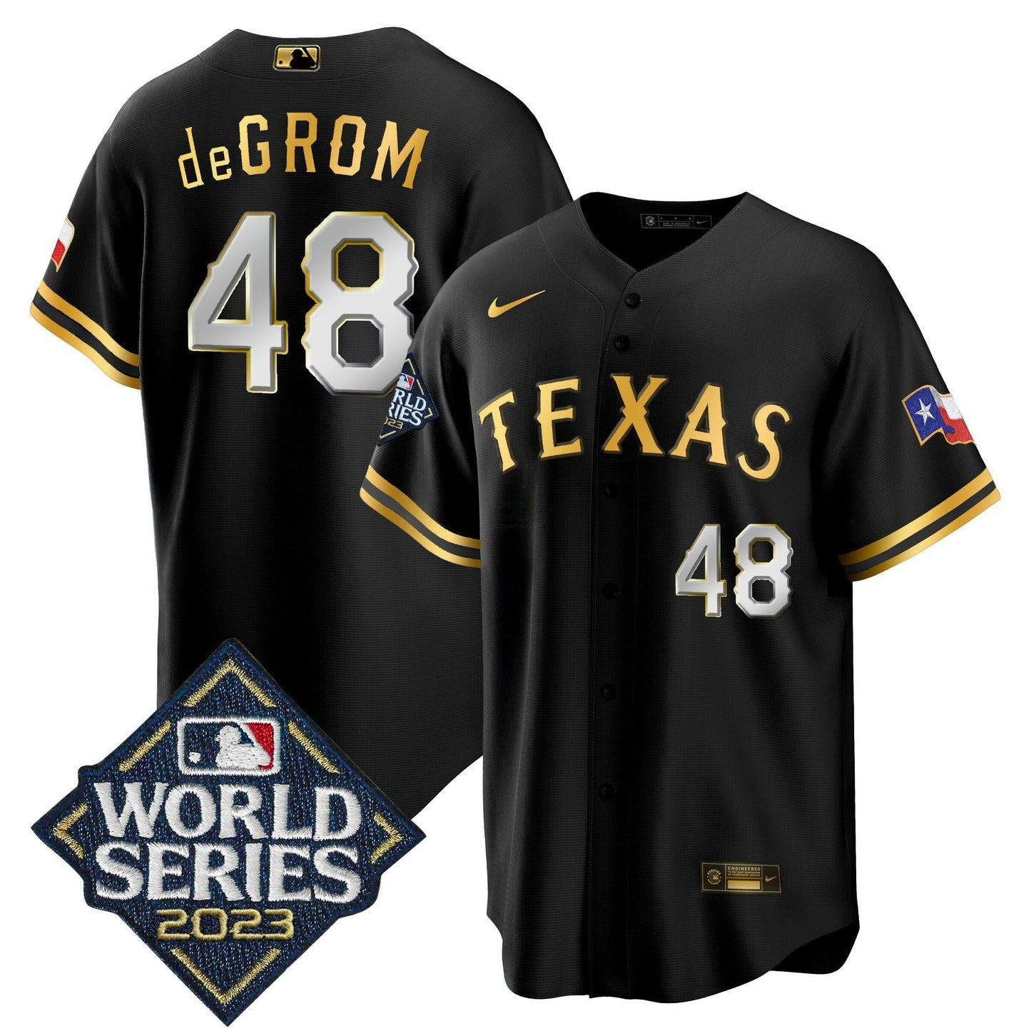 Camisa MLB Men’s Texas 2023 World Series Cool Base Jersey