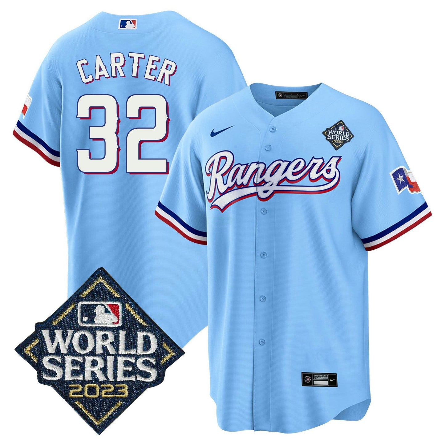 Camisa MLB Men’s Texas 2023 World Series Cool Base Jersey V2