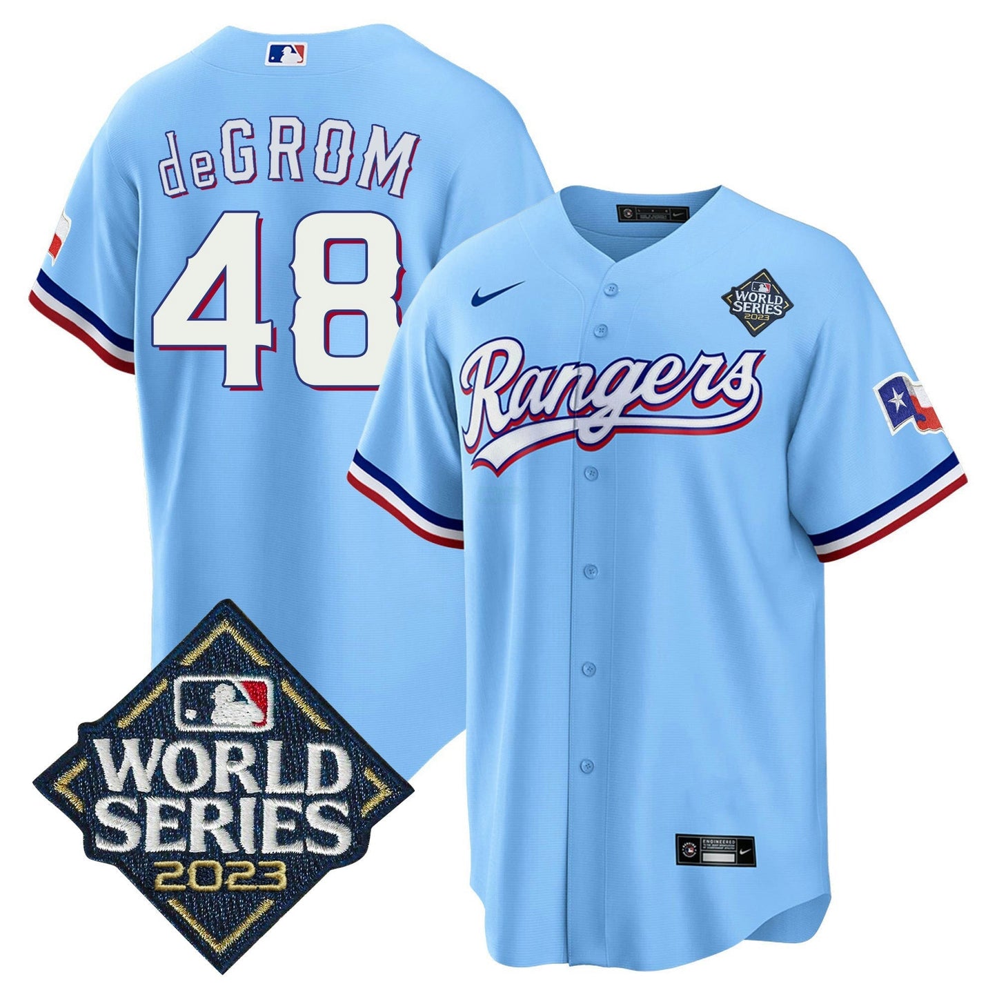 Camisa MLB Men’s Texas 2023 World Series Cool Base Jersey V2