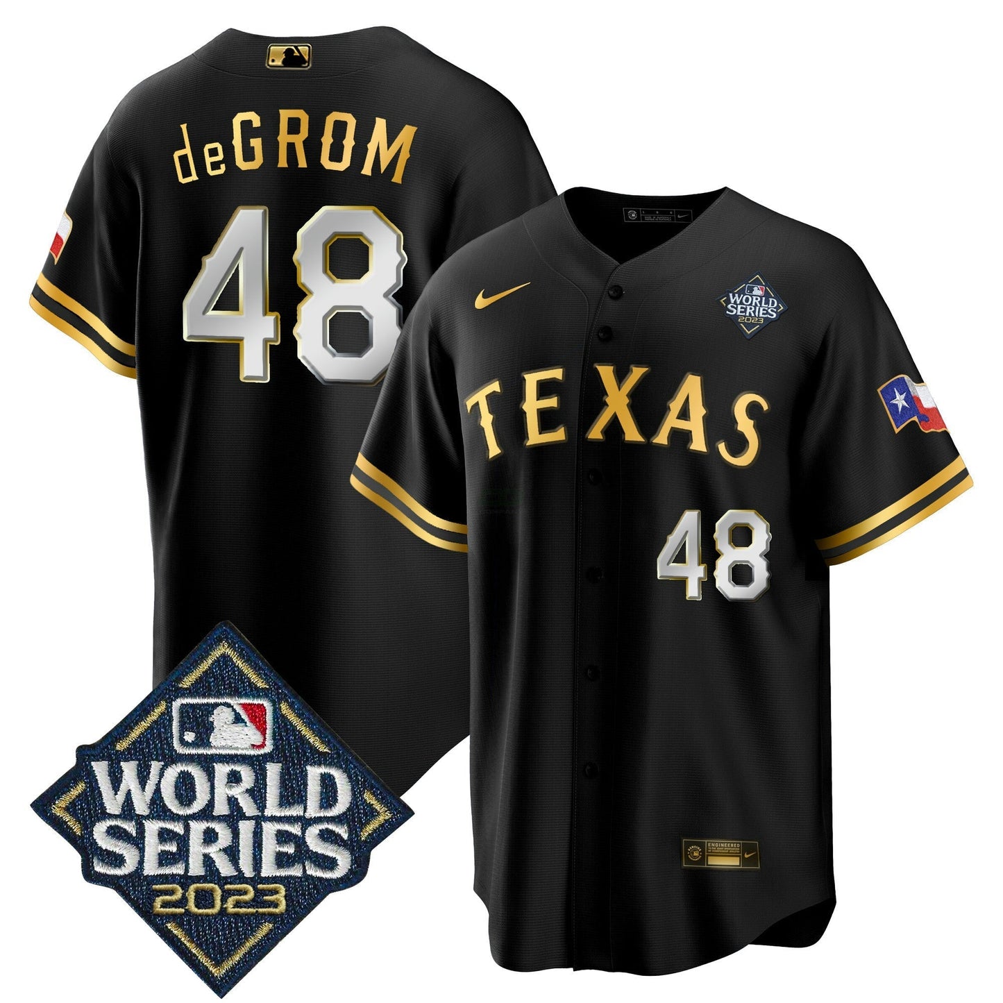 Camisa MLB Men’s Texas 2023 World Series Cool Base Jersey V2