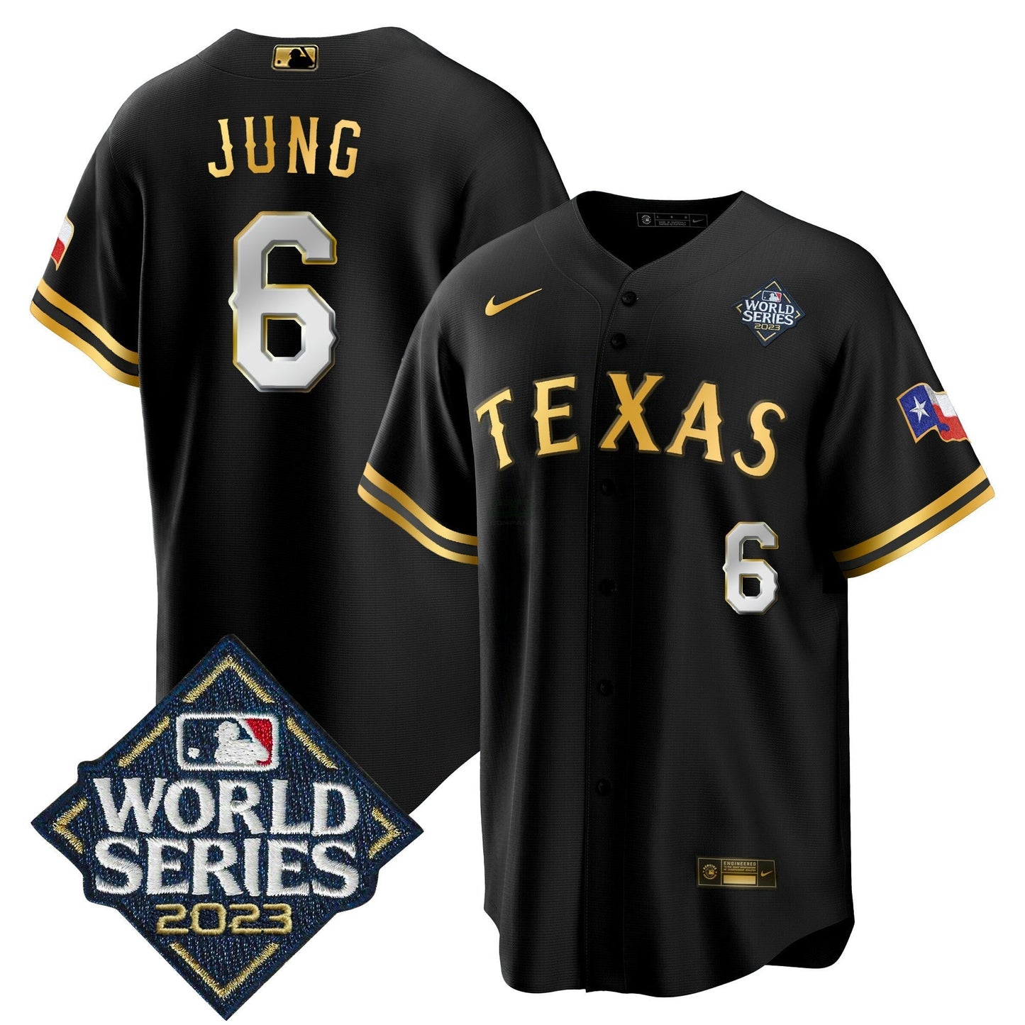 Camisa MLB Men’s Texas 2023 World Series Cool Base Jersey V2