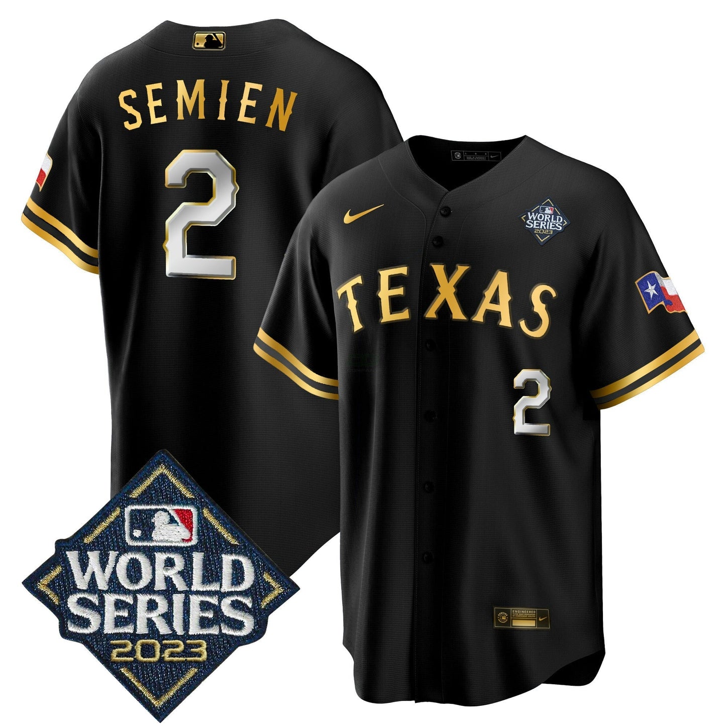 Camisa MLB Men’s Texas 2023 World Series Cool Base Jersey V2