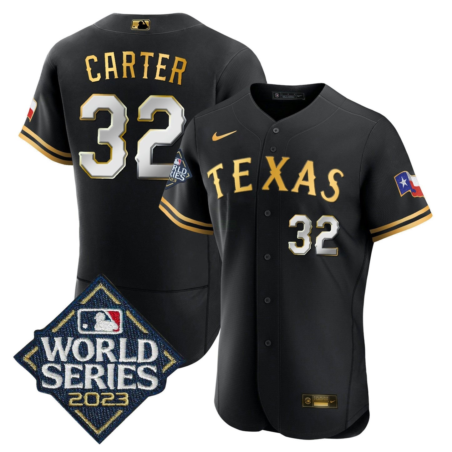 Camisa MLB Men’s Texas 2023 World Series Flex Base Jersey