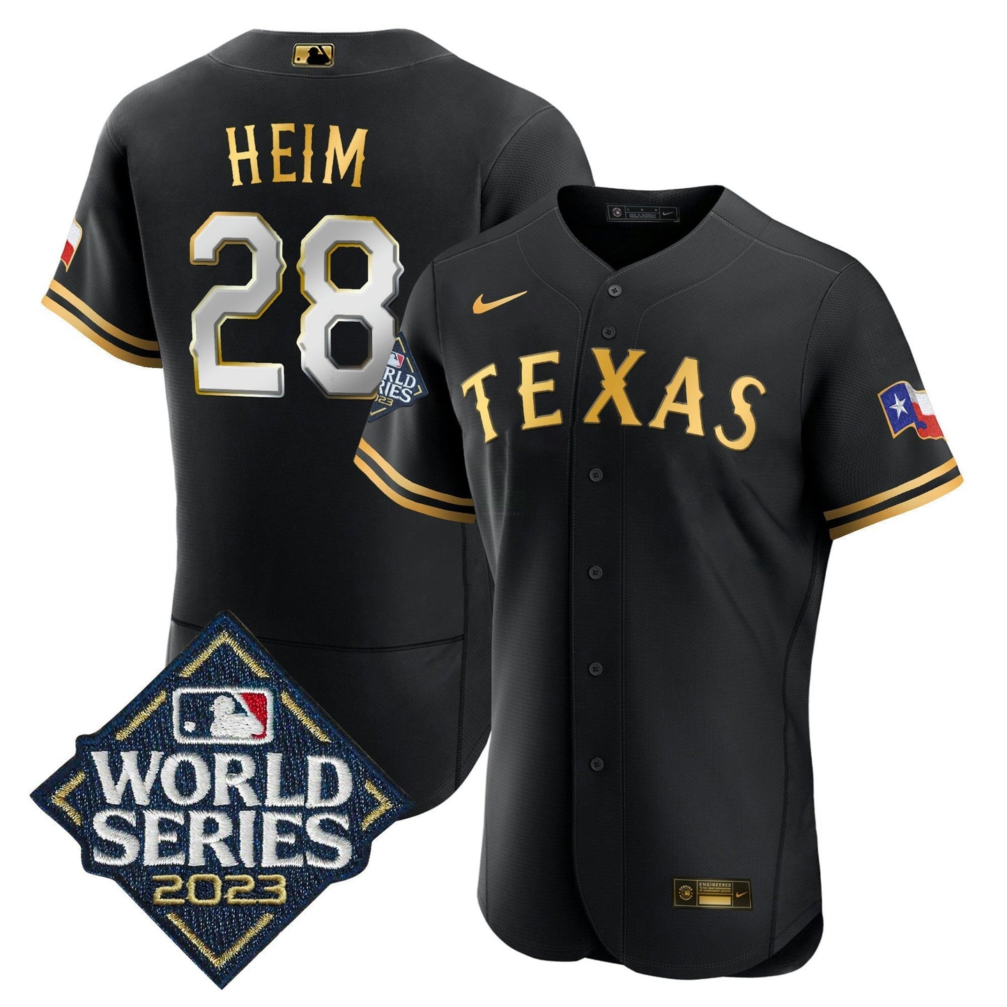 Camisa MLB Men’s Texas 2023 World Series Flex Base Jersey V1