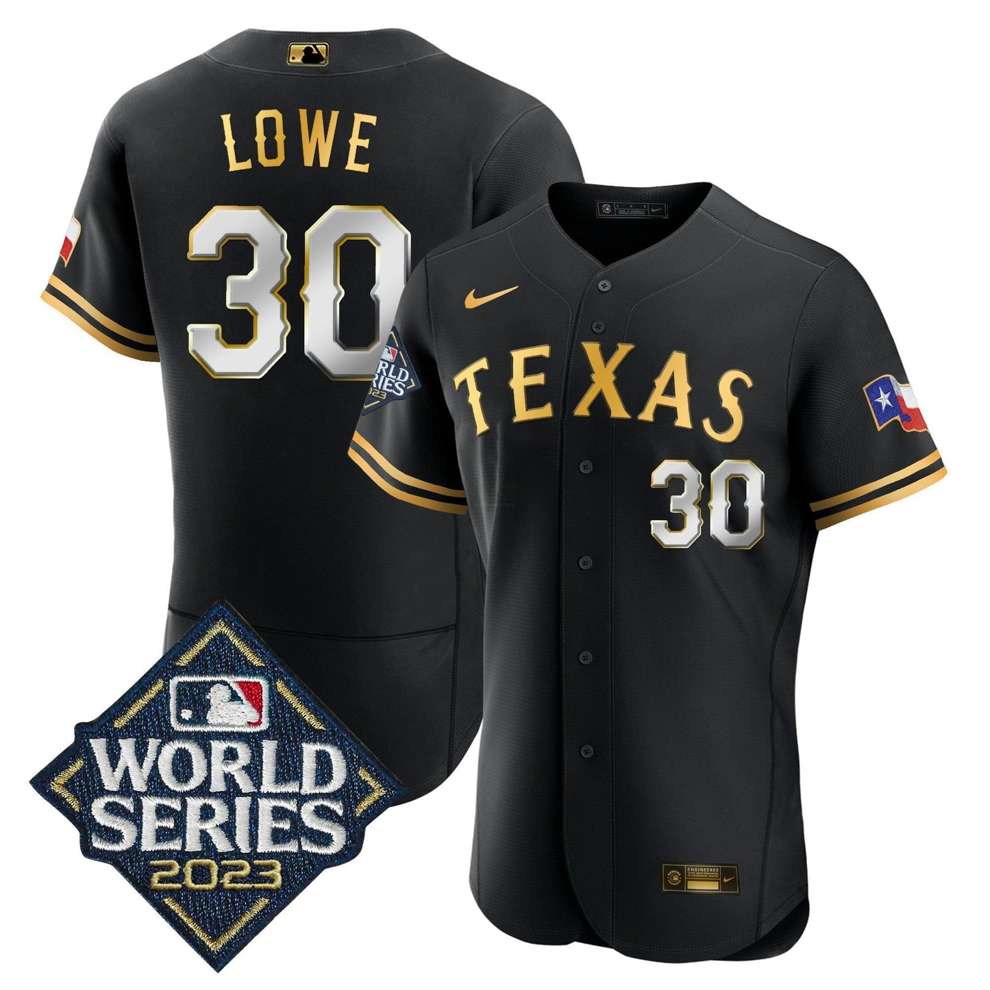 Camisa MLB Men’s Texas 2023 World Series Flex Base Jersey V1