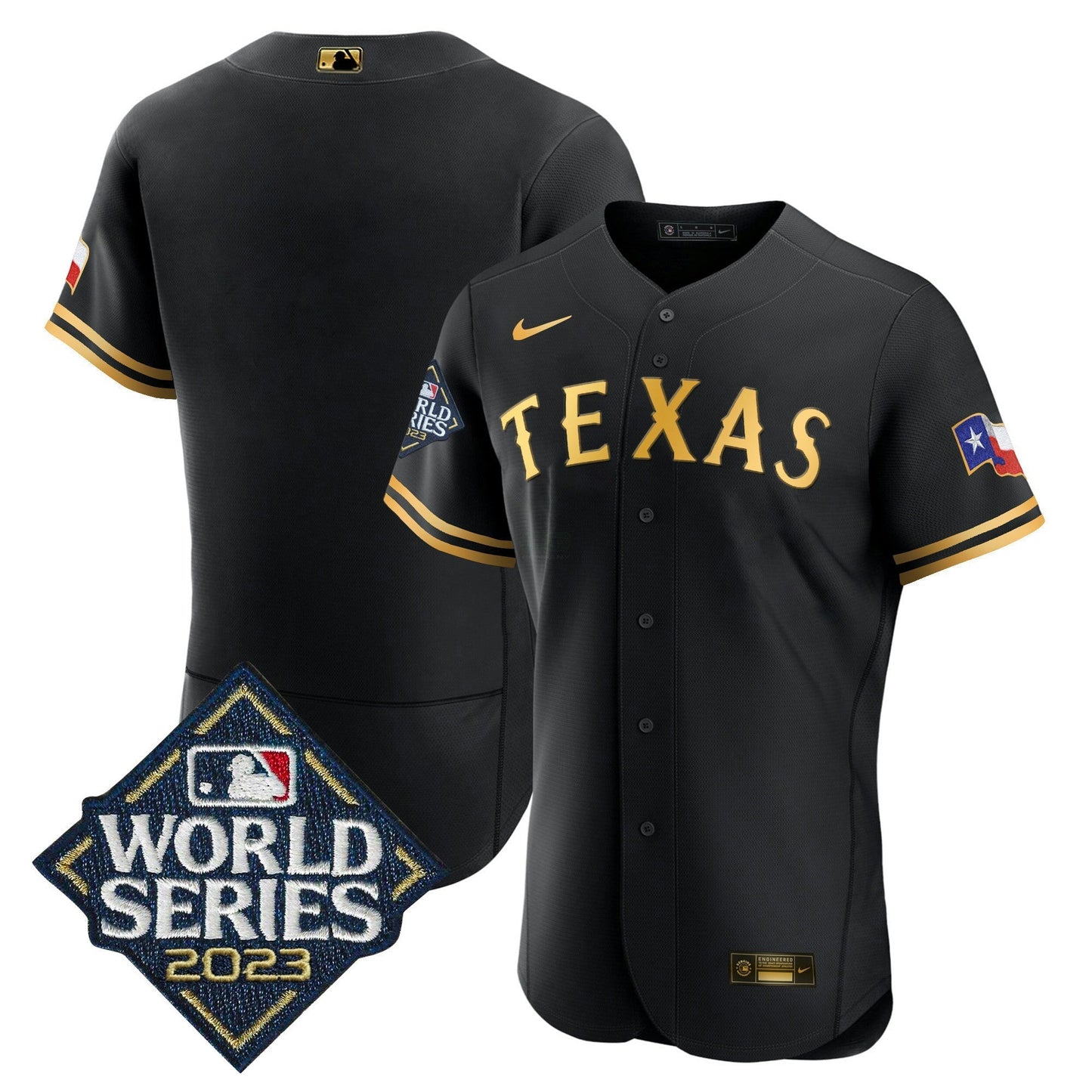 Camisa MLB Men’s Texas 2023 World Series Flex Base Jersey V1