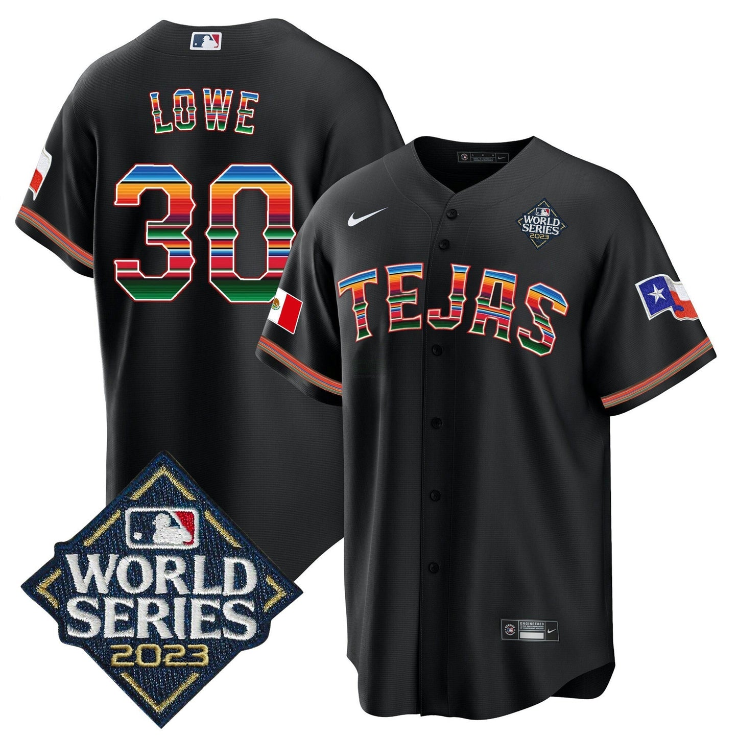 Camisa MLB Men’s Texas 2023 World Series Mexico Jersey