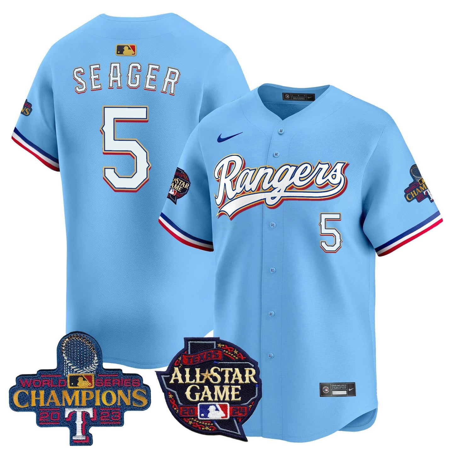 Camisa MLB Men’s Texas 2024 All Star Game Patch Vapor Premier Limited Jersey