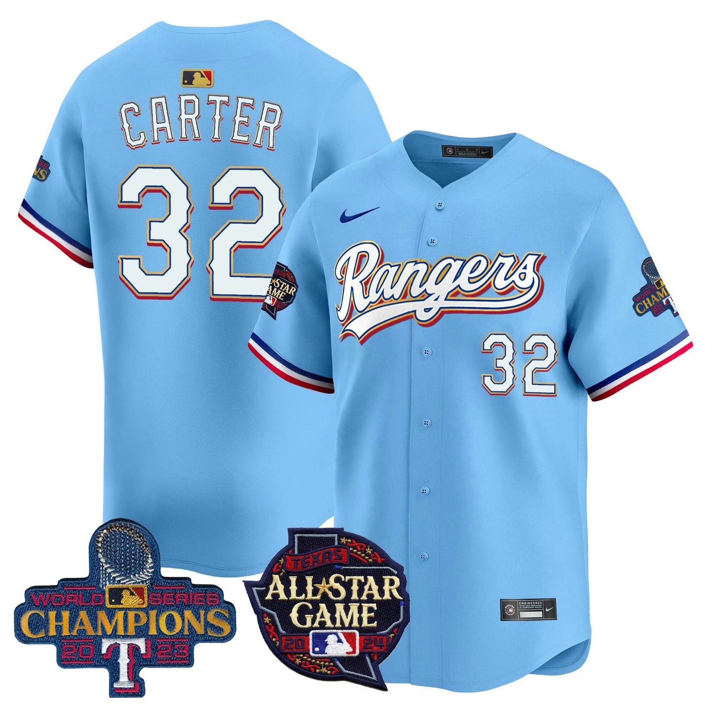 Camisa MLB Men’s Texas 2024 All Star Game Patch Vapor Premier Limited Jersey