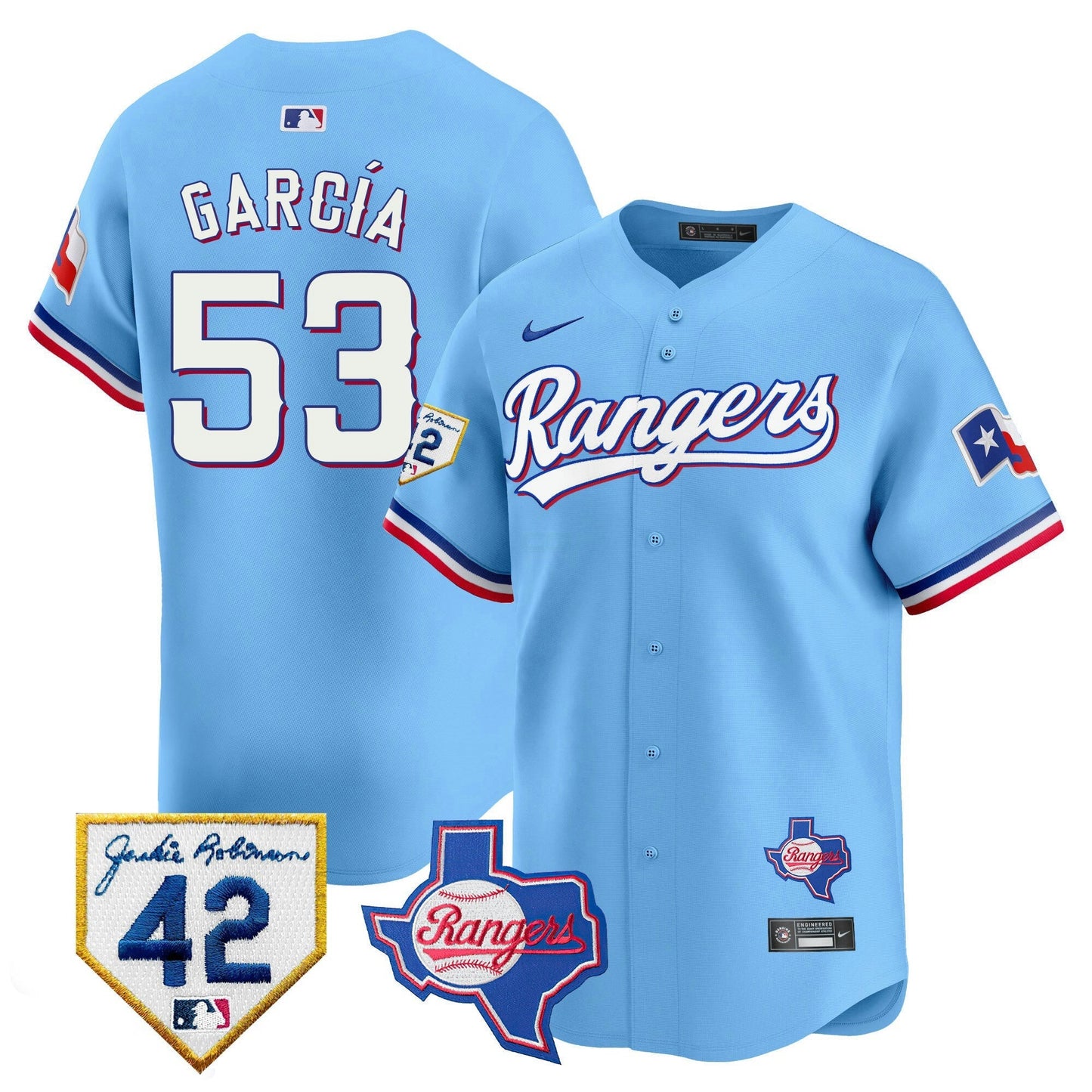 Camisa MLB Men’s Texas 2024 Jackie Robinson Patch Vapor Premier Limited Jersey