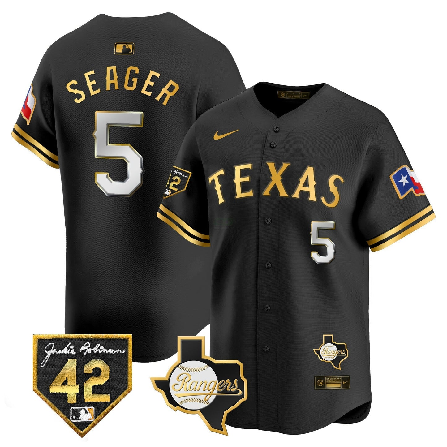 Camisa MLB Men’s Texas 2024 Jackie Robinson Patch Vapor Premier Limited Jersey