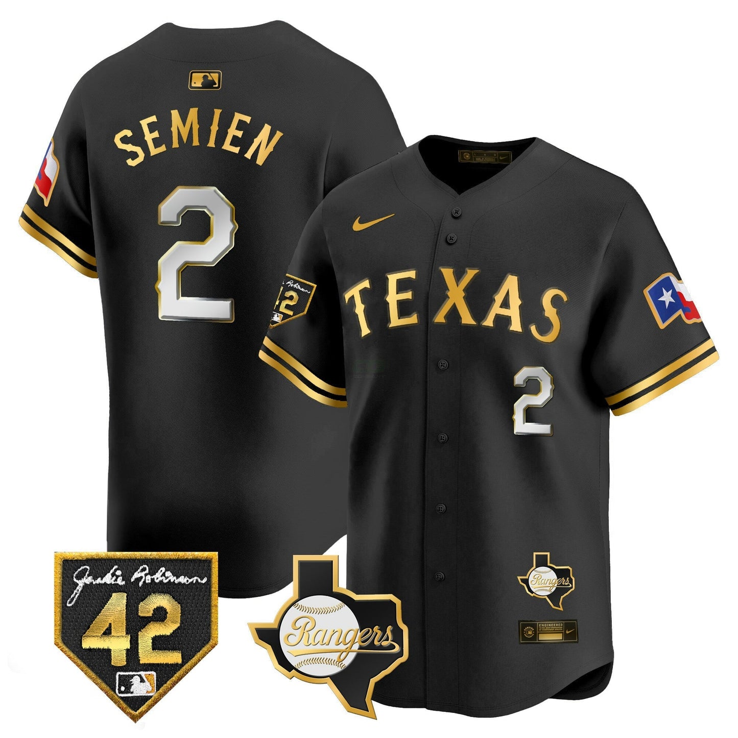 Camisa MLB Men’s Texas 2024 Jackie Robinson Patch Vapor Premier Limited Jersey