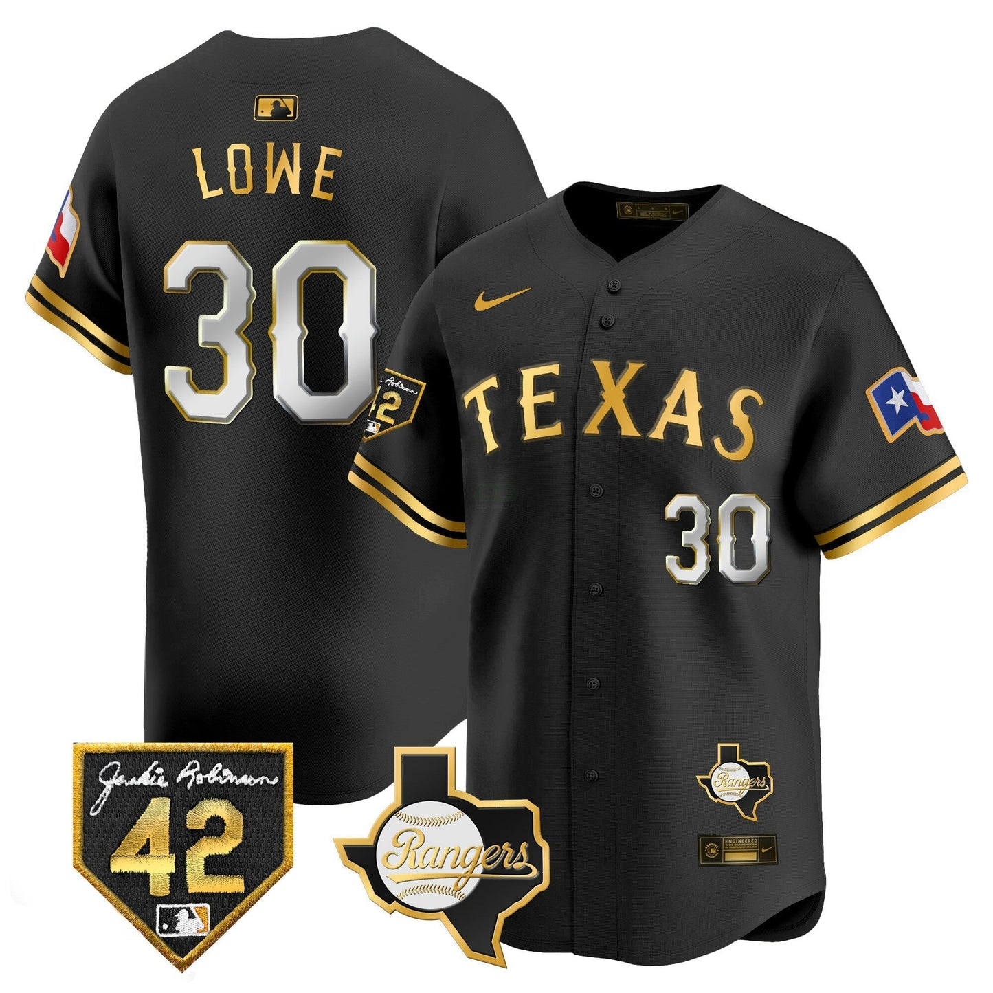 Camisa MLB Men’s Texas 2024 Jackie Robinson Patch Vapor Premier Limited Jersey