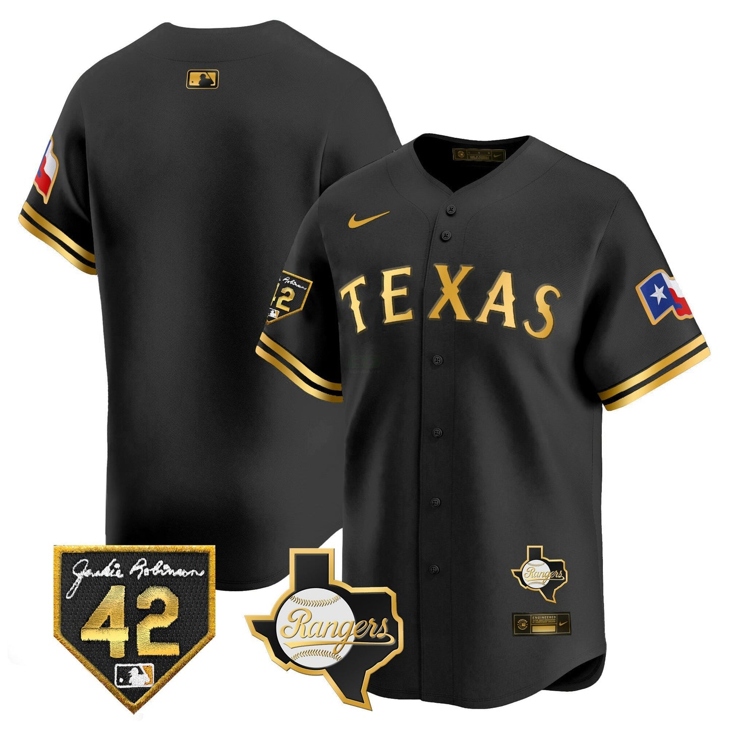 Camisa MLB Men’s Texas 2024 Jackie Robinson Patch Vapor Premier Limited Jersey