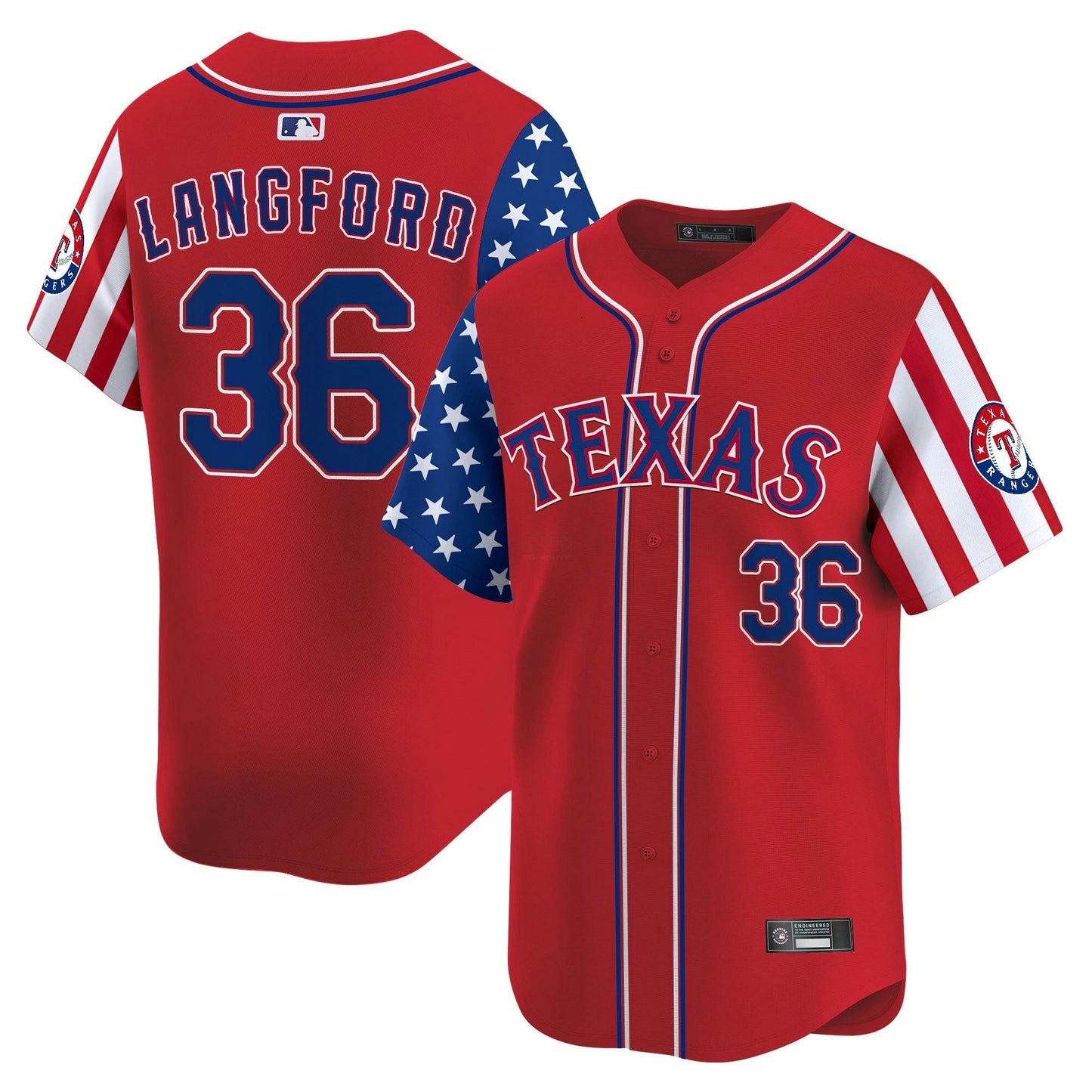 Camisa MLB Men’s Texas 2025 Independence Day Vapor Premier Limited Jersey