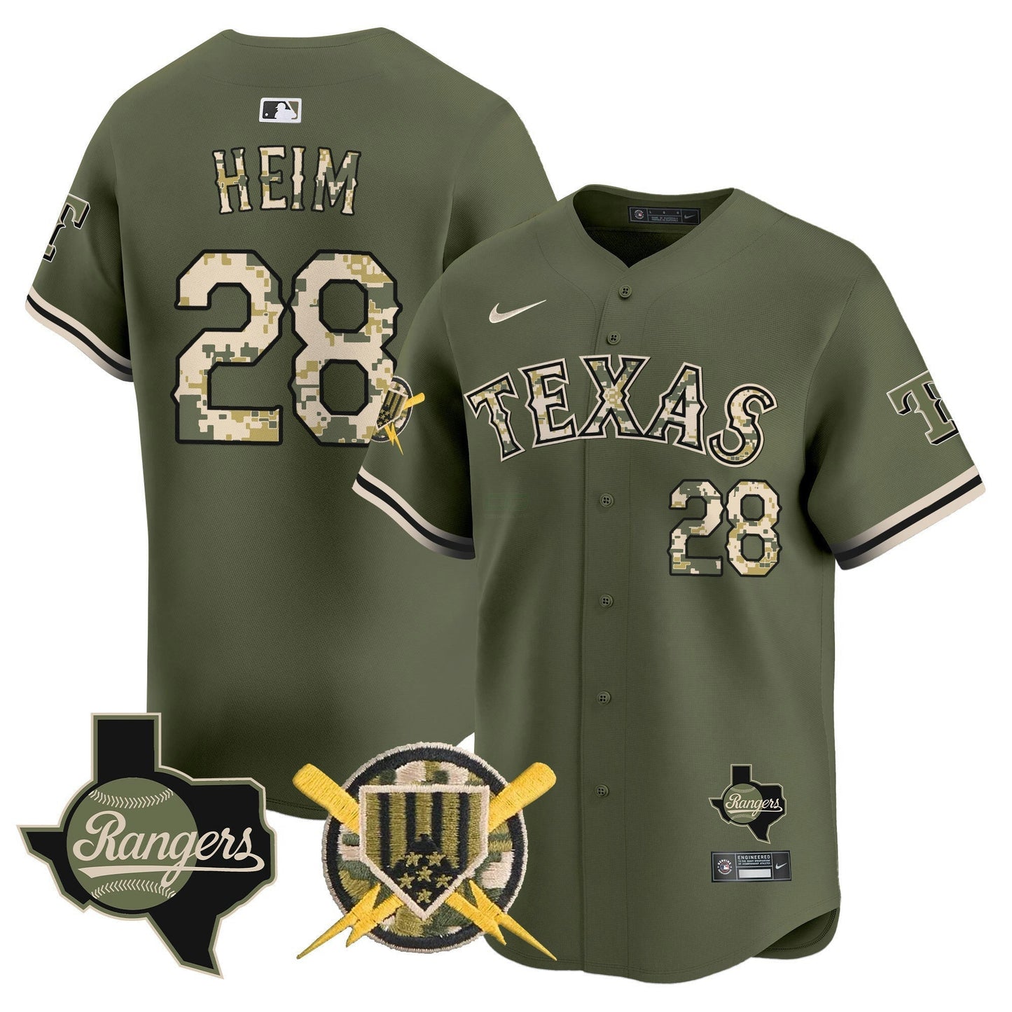 Camisa MLB Men’s Texas Armed Forces Day Vapor Premier Limited Jersey