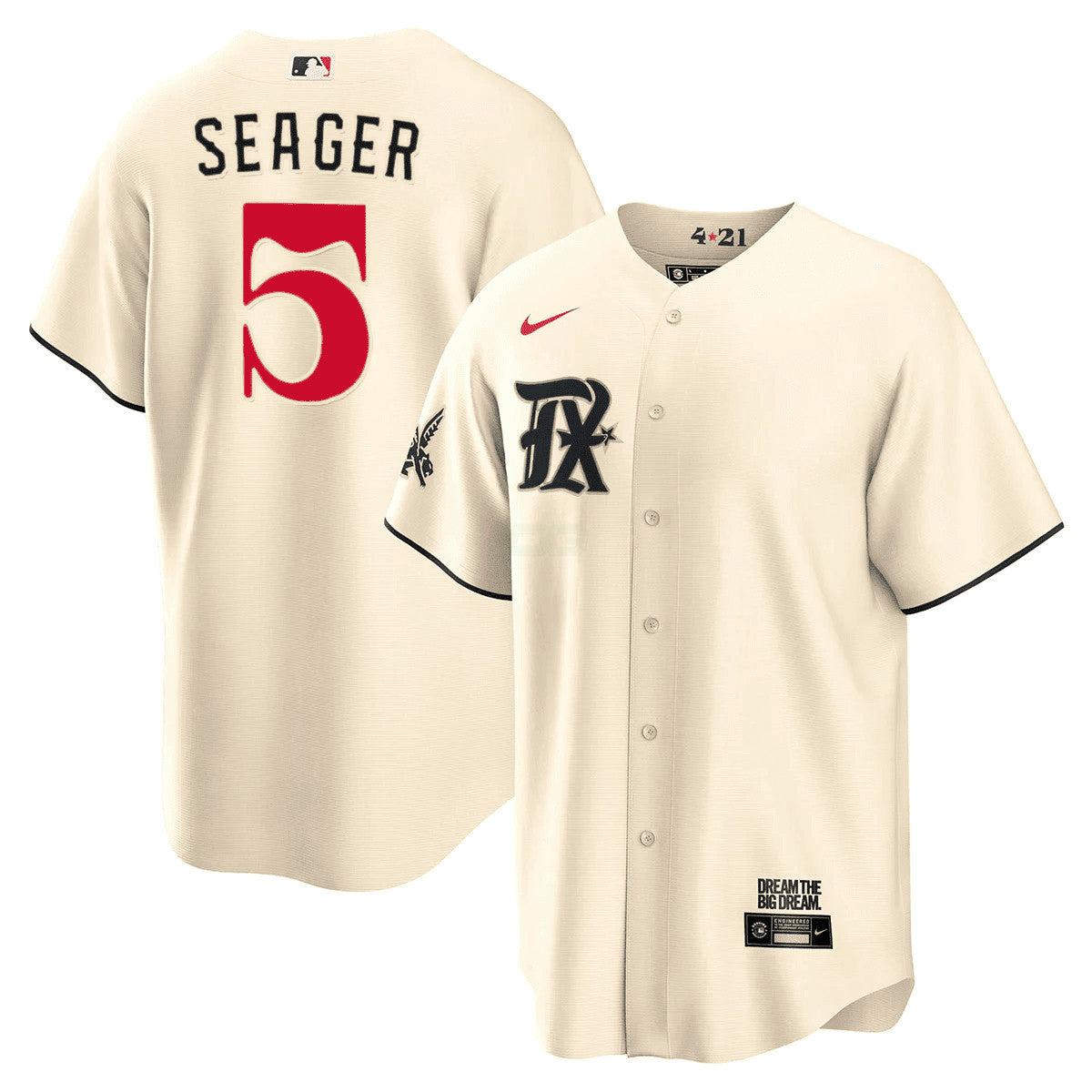 Camisa MLB Men’s Texas Cream 2023 City Connect Limited Jersey
