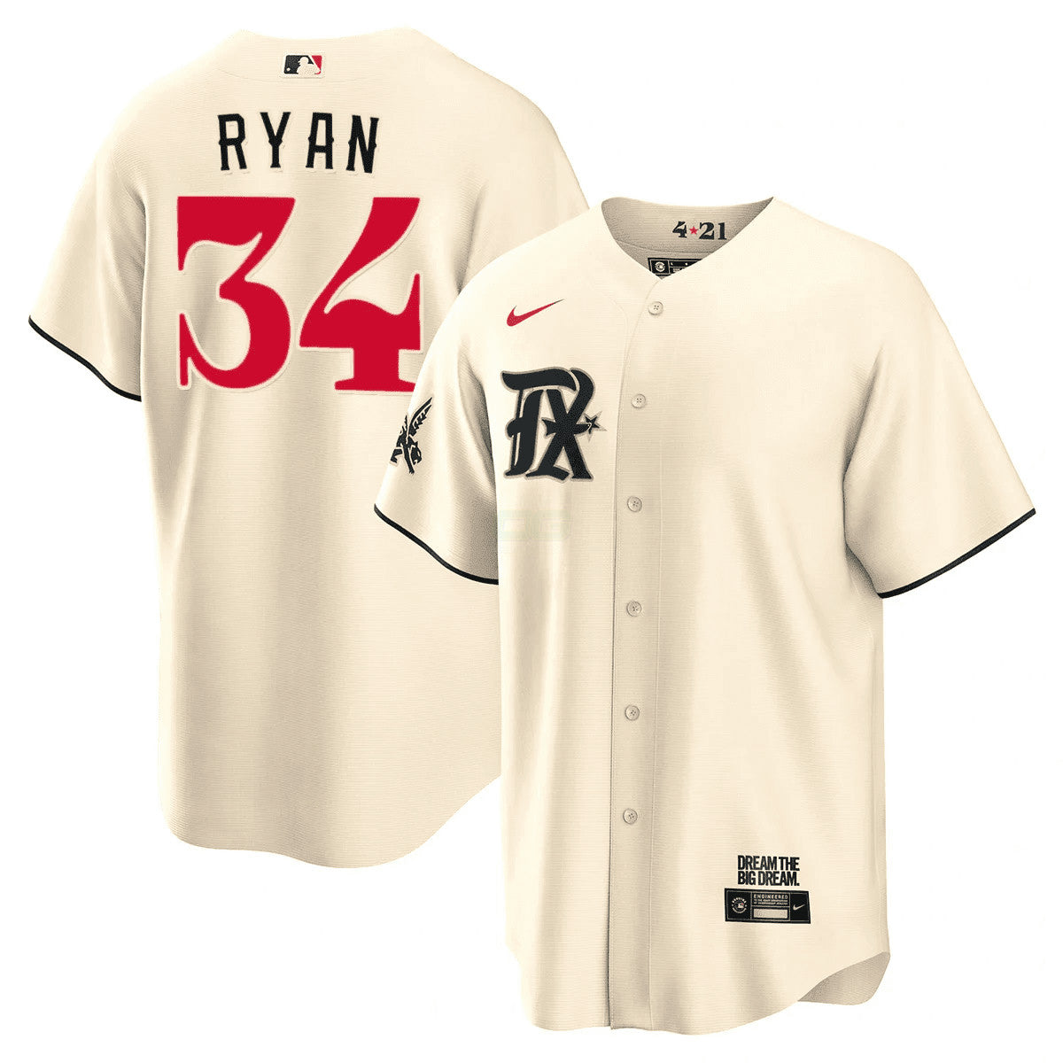 Camisa MLB Men’s Texas Cream 2023 City Connect Limited Jersey