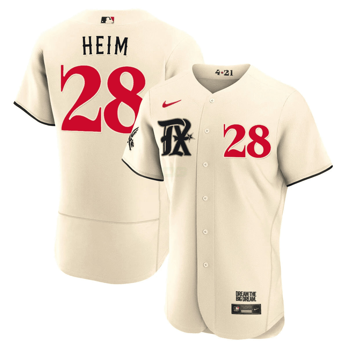 Camisa MLB Men’s Texas Cream 2023 City Connect Limited Jersey