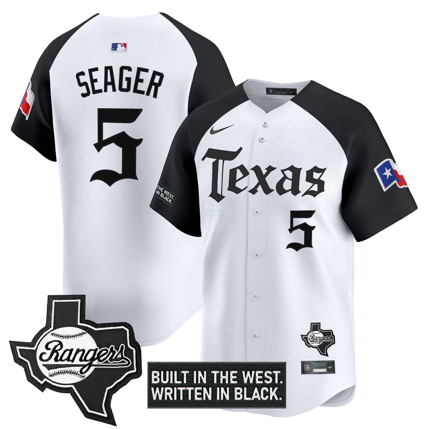 Camisa MLB Men’s Texas ‘Gothic Frontier Edition’ Vapor Premier Limited Jersey