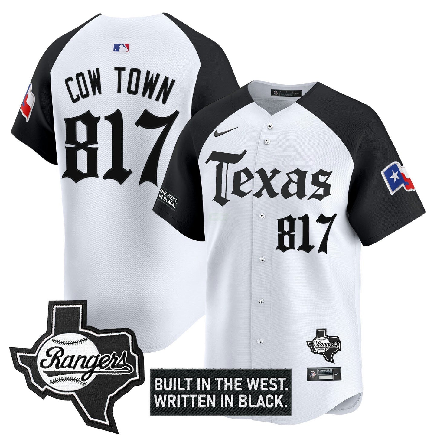 Camisa MLB Men’s Texas ‘Gothic Frontier Edition’ Vapor Premier Limited Jersey