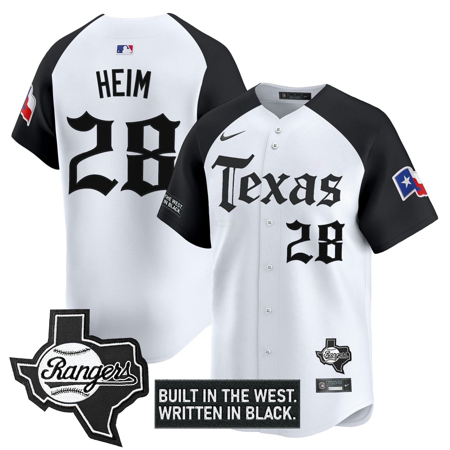 Camisa MLB Men’s Texas ‘Gothic Frontier Edition’ Vapor Premier Limited Jersey