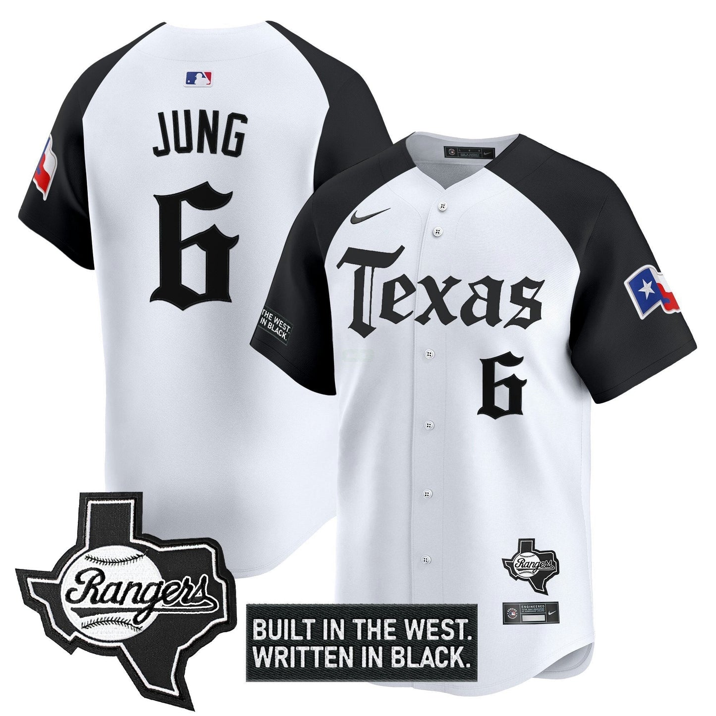 Camisa MLB Men’s Texas ‘Gothic Frontier Edition’ Vapor Premier Limited Jersey