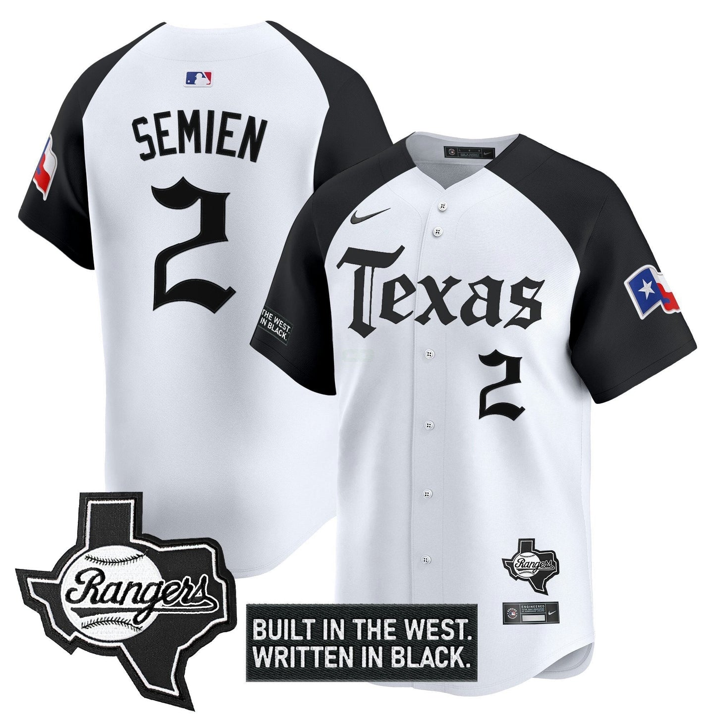 Camisa MLB Men’s Texas ‘Gothic Frontier Edition’ Vapor Premier Limited Jersey