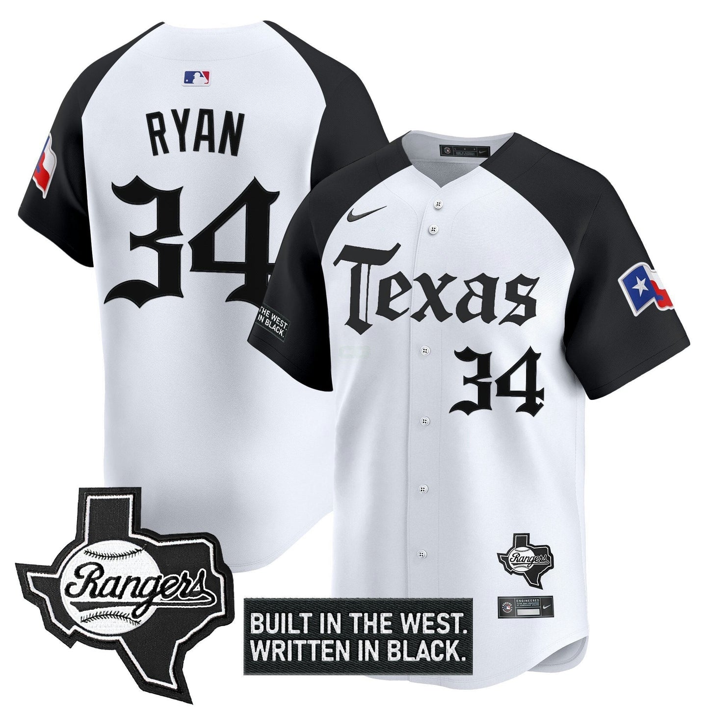 Camisa MLB Men’s Texas ‘Gothic Frontier Edition’ Vapor Premier Limited Jersey