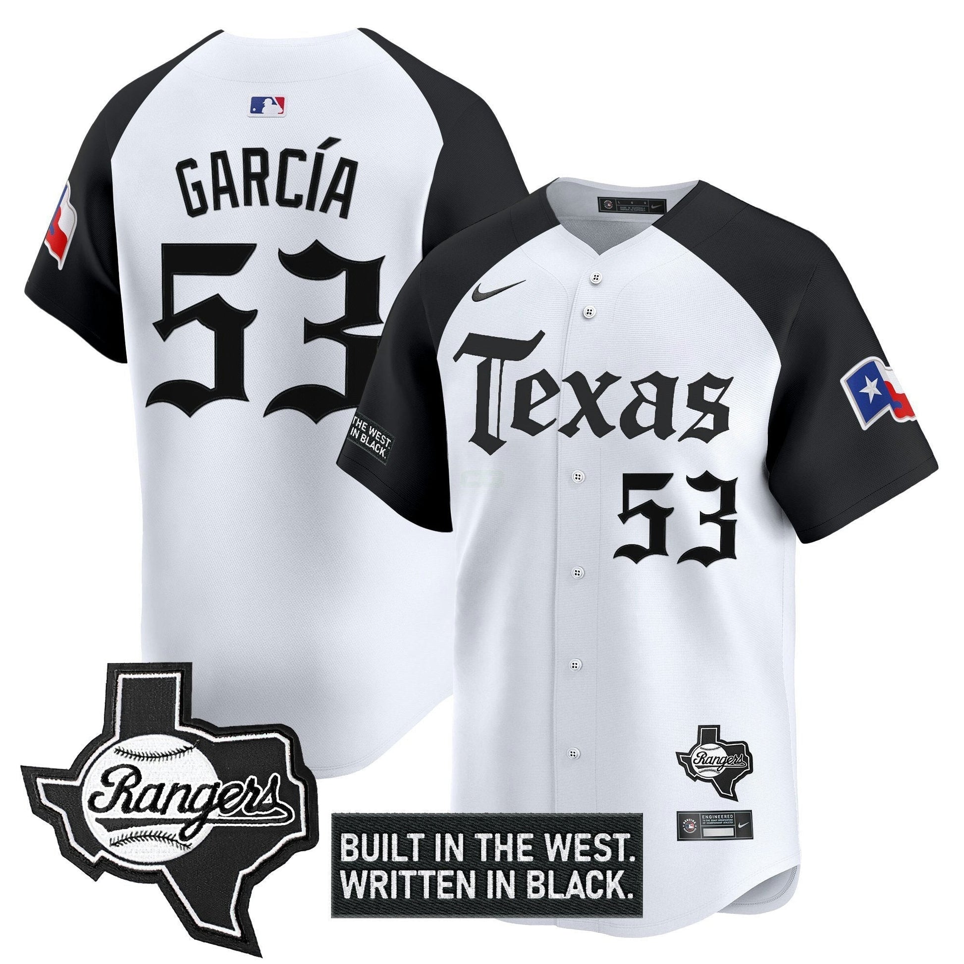 Camisa MLB Men’s Texas ‘Gothic Frontier Edition’ Vapor Premier Limited Jersey