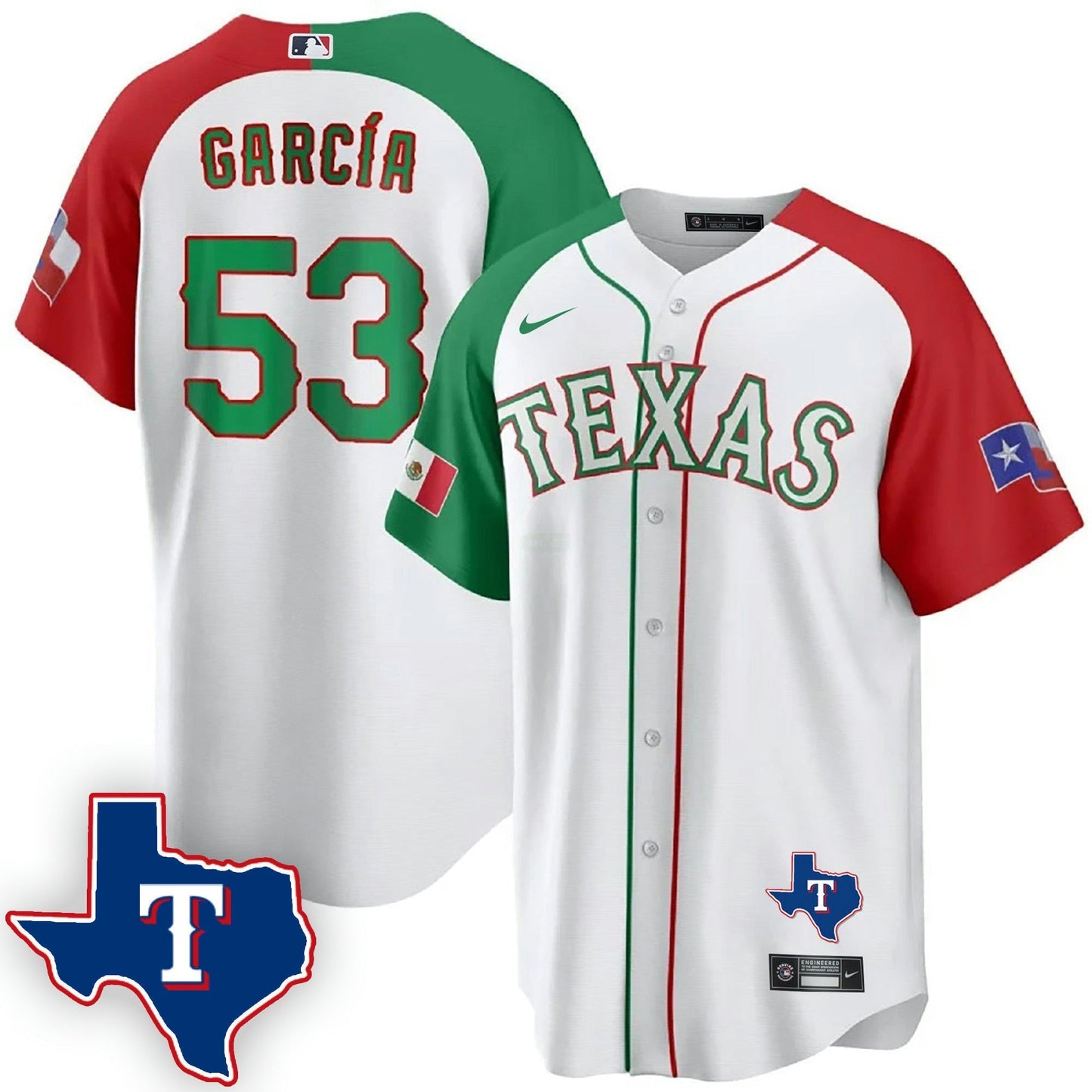 Camisa MLB Men’s Texas Mexican Cool Base Jersey V2