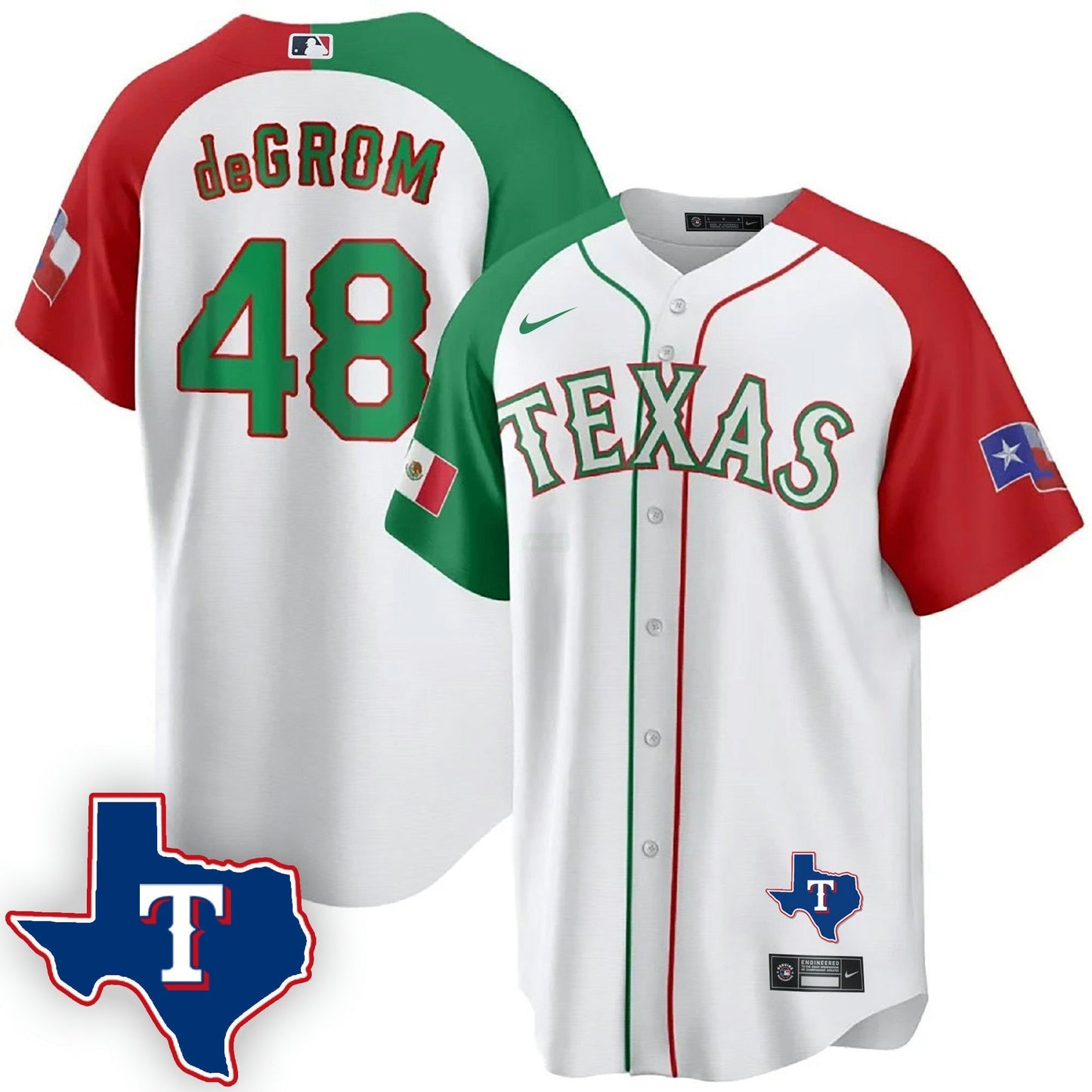 Camisa MLB Men’s Texas Mexican Cool Base Jersey V2
