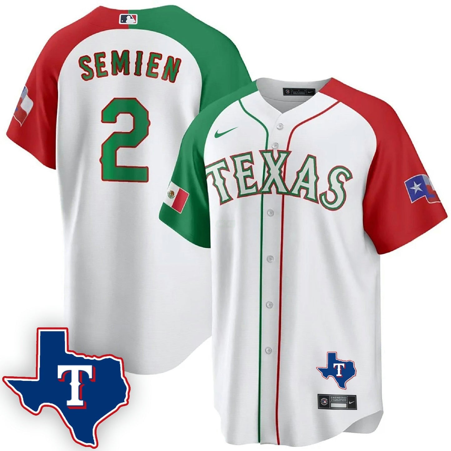 Camisa MLB Men’s Texas Mexican Cool Base Jersey V2