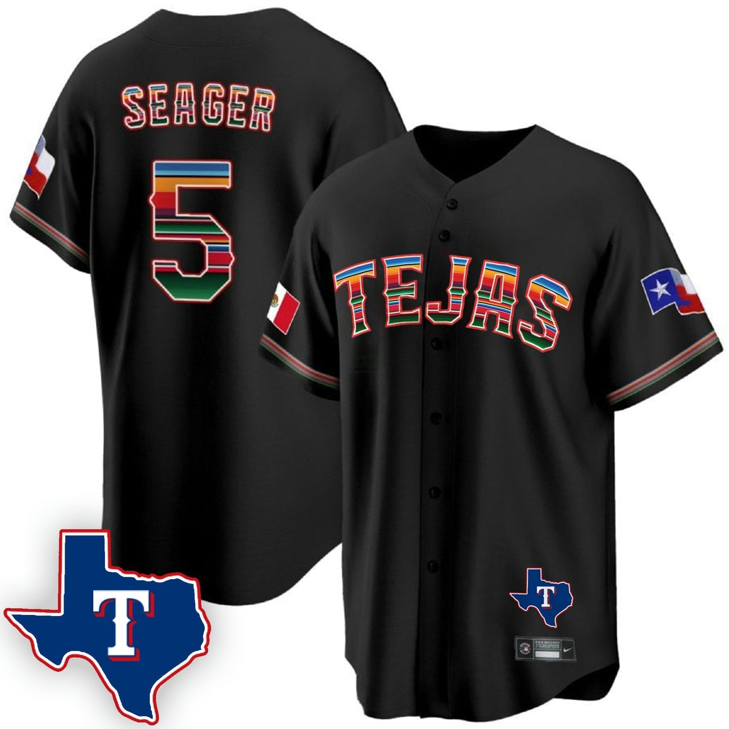 Camisa MLB Men’s Texas Mexican Cool Base Jersey V2
