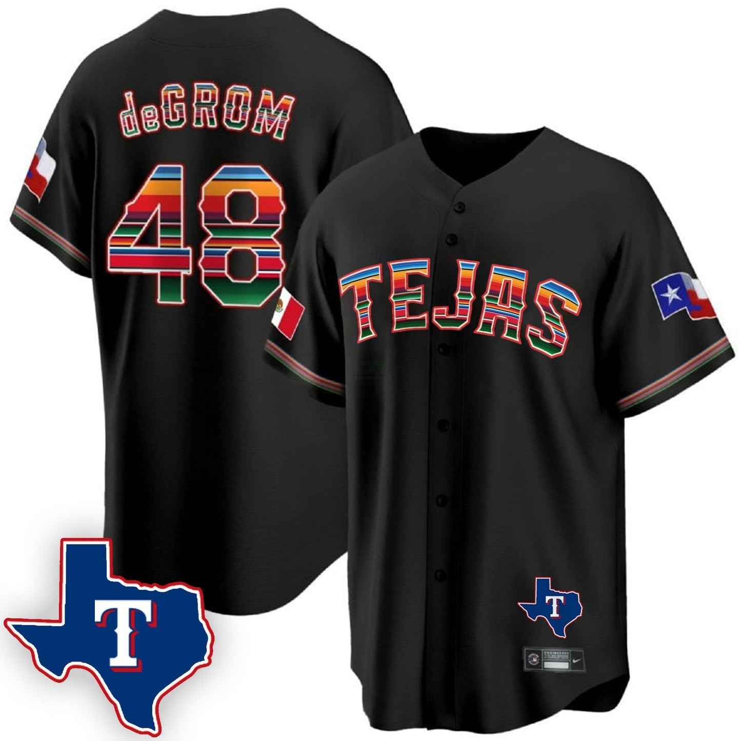 Camisa MLB Men’s Texas Mexican Cool Base Jersey V2