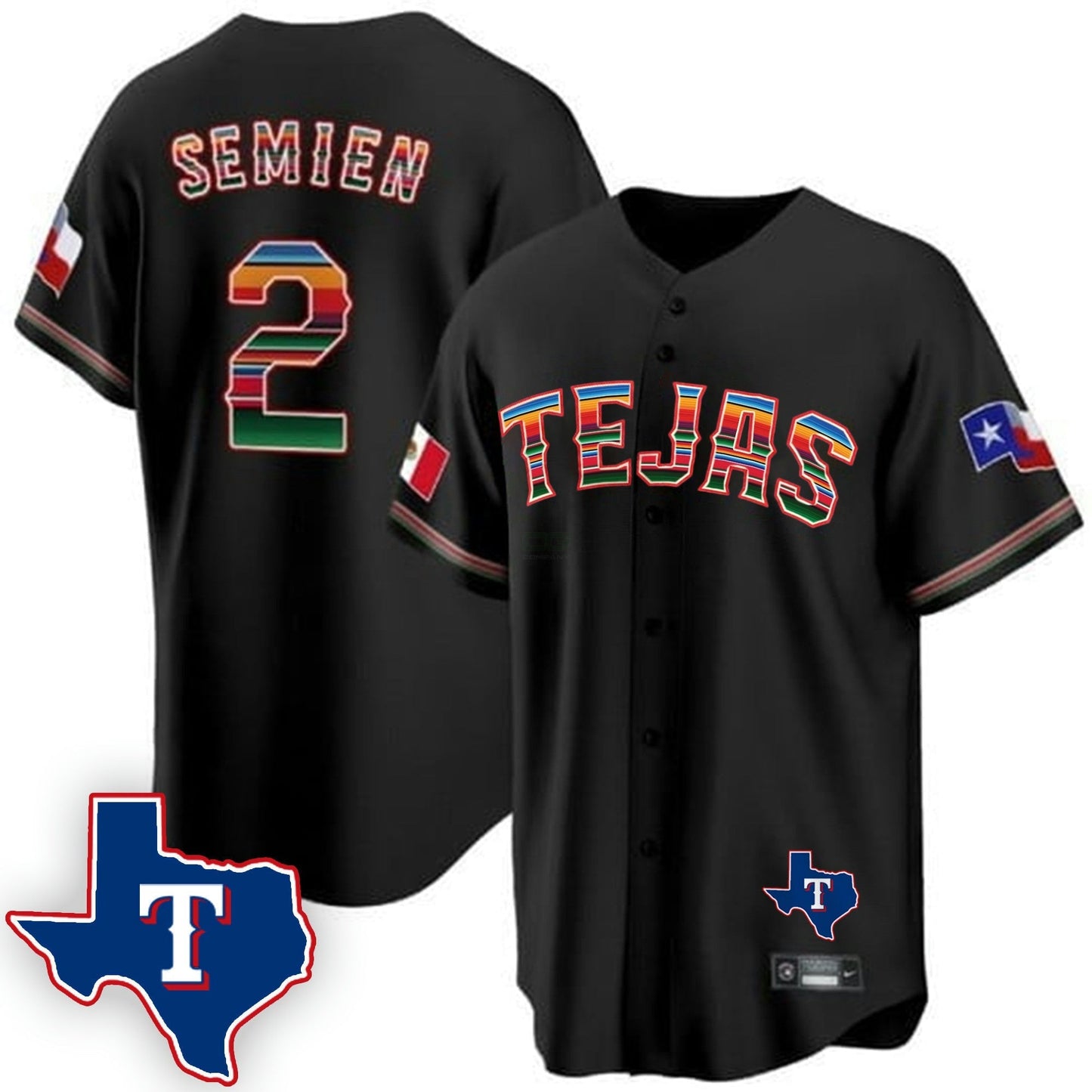 Camisa MLB Men’s Texas Mexican Cool Base Jersey V2