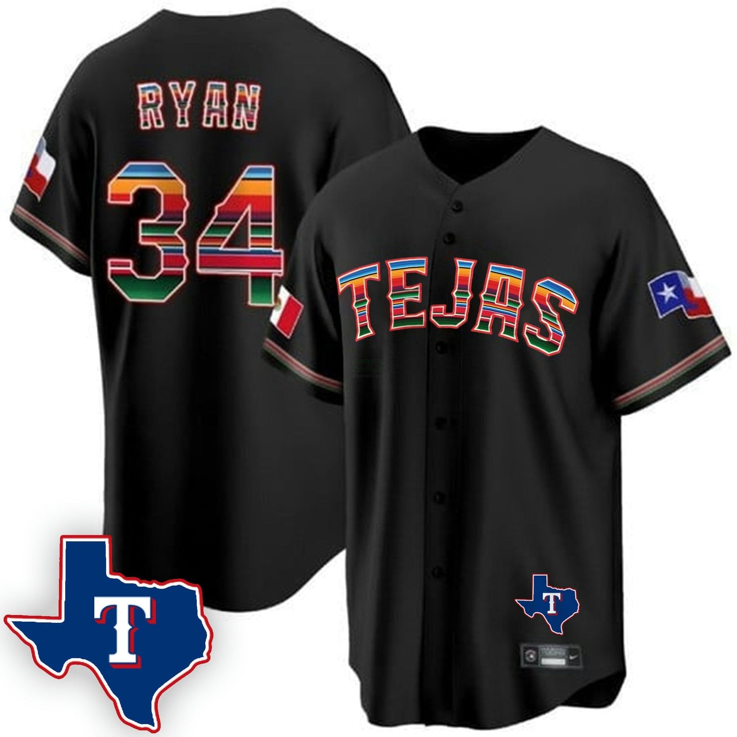 Camisa MLB Men’s Texas Mexican Cool Base Jersey V2