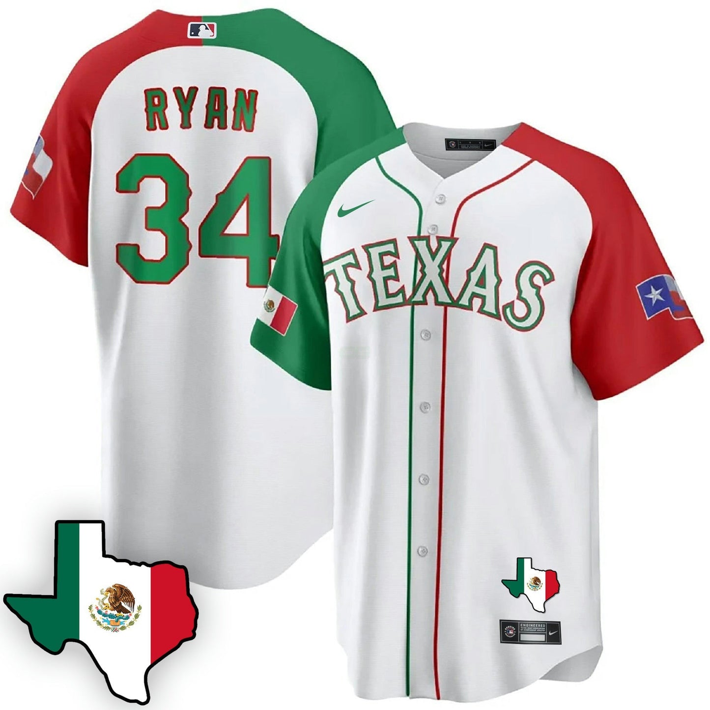 Camisa MLB Men’s Texas Mexican Cool Base Jersey V3