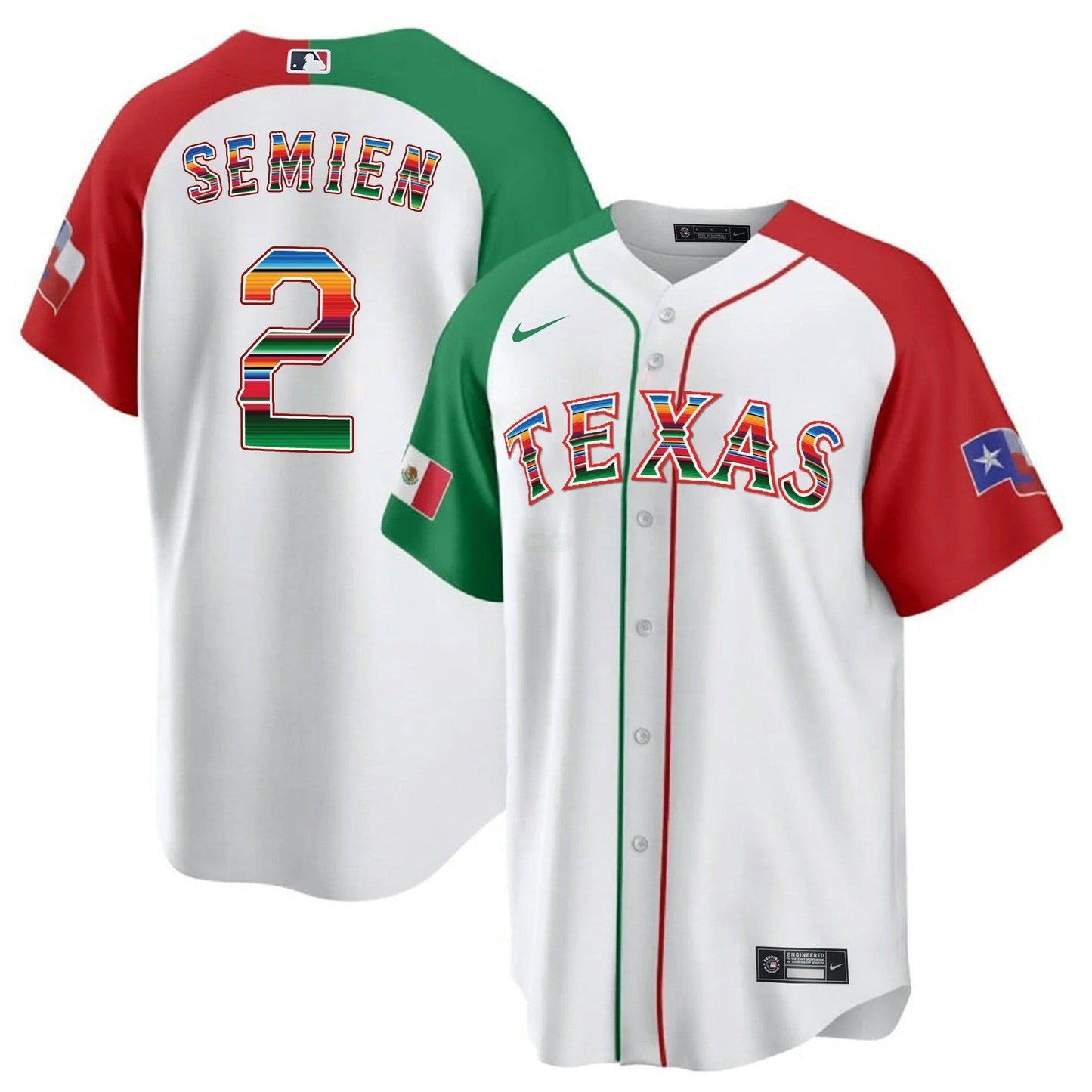 Camisa MLB Men’s Texas Mexican Heritage Night Cool Base Jersey – Away