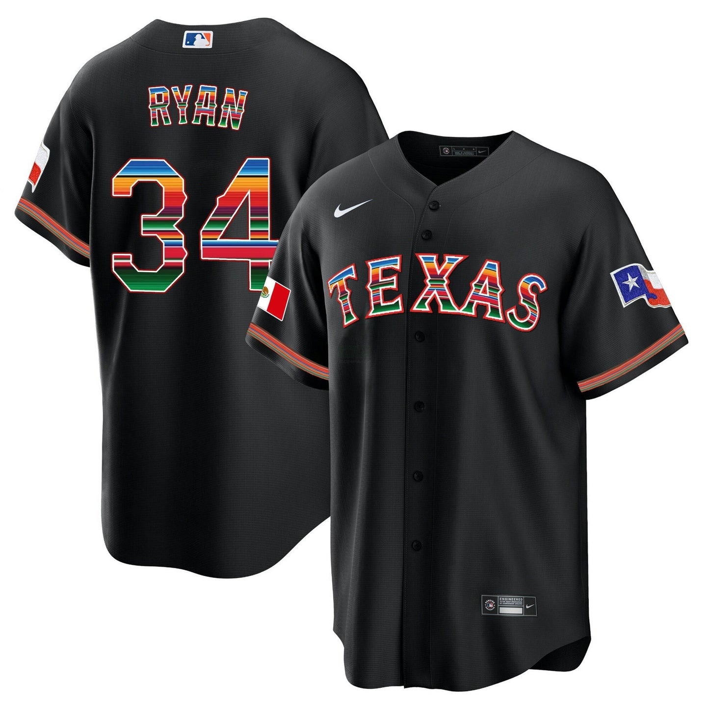 Camisa MLB Men’s Texas Mexican Heritage Night Cool Base Jersey – Away