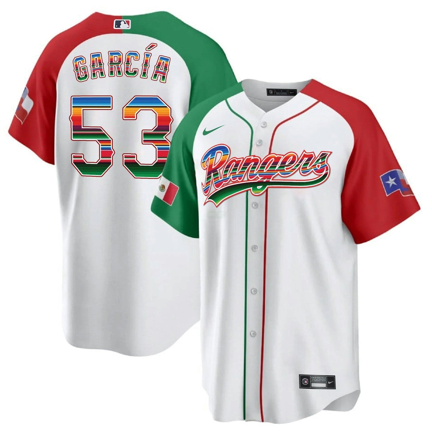 Camisa MLB Men’s Texas Mexican Heritage Night Cool Base Jersey – Home