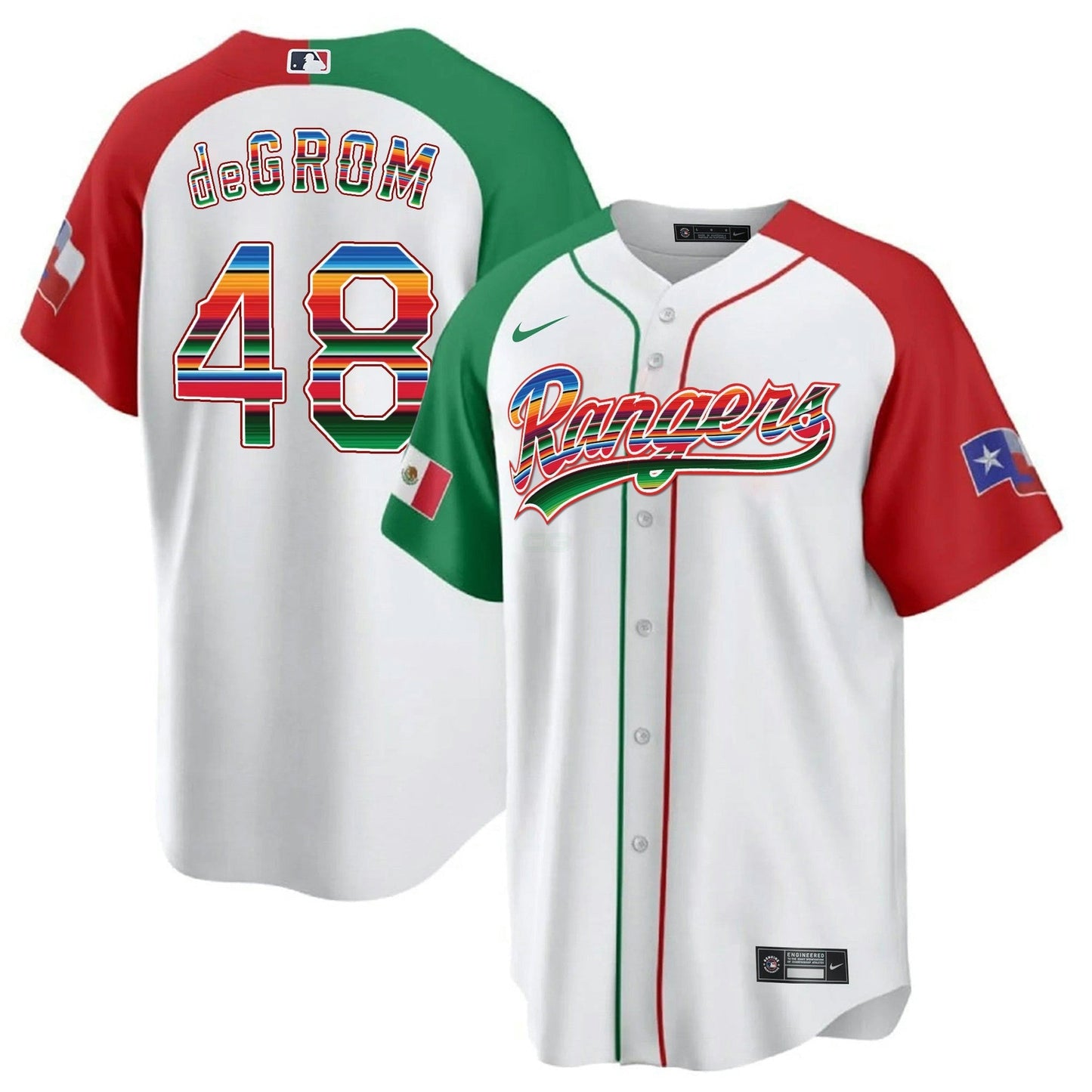 Camisa MLB Men’s Texas Mexican Heritage Night Cool Base Jersey – Home