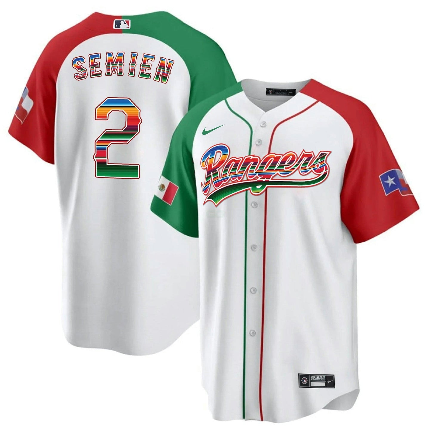 Camisa MLB Men’s Texas Mexican Heritage Night Cool Base Jersey – Home