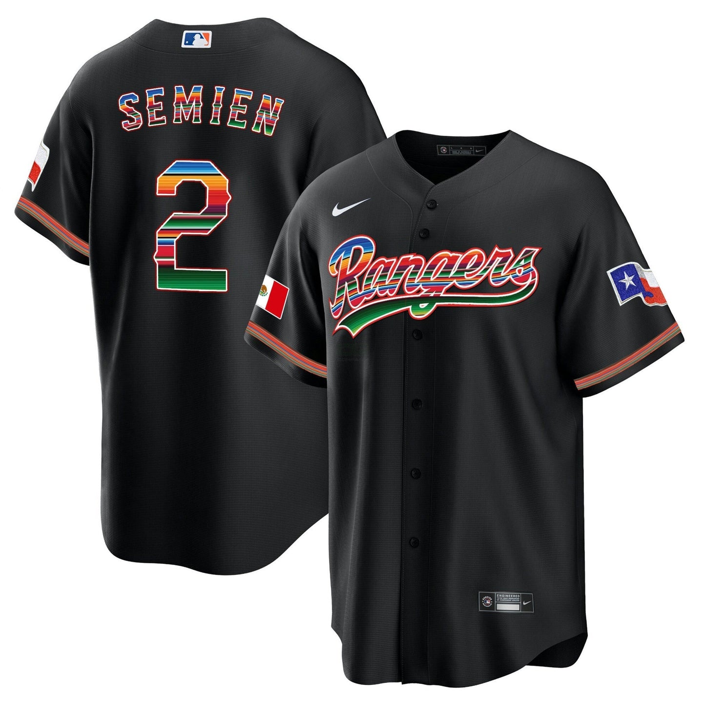 Camisa MLB Men’s Texas Mexican Heritage Night Cool Base Jersey – Home